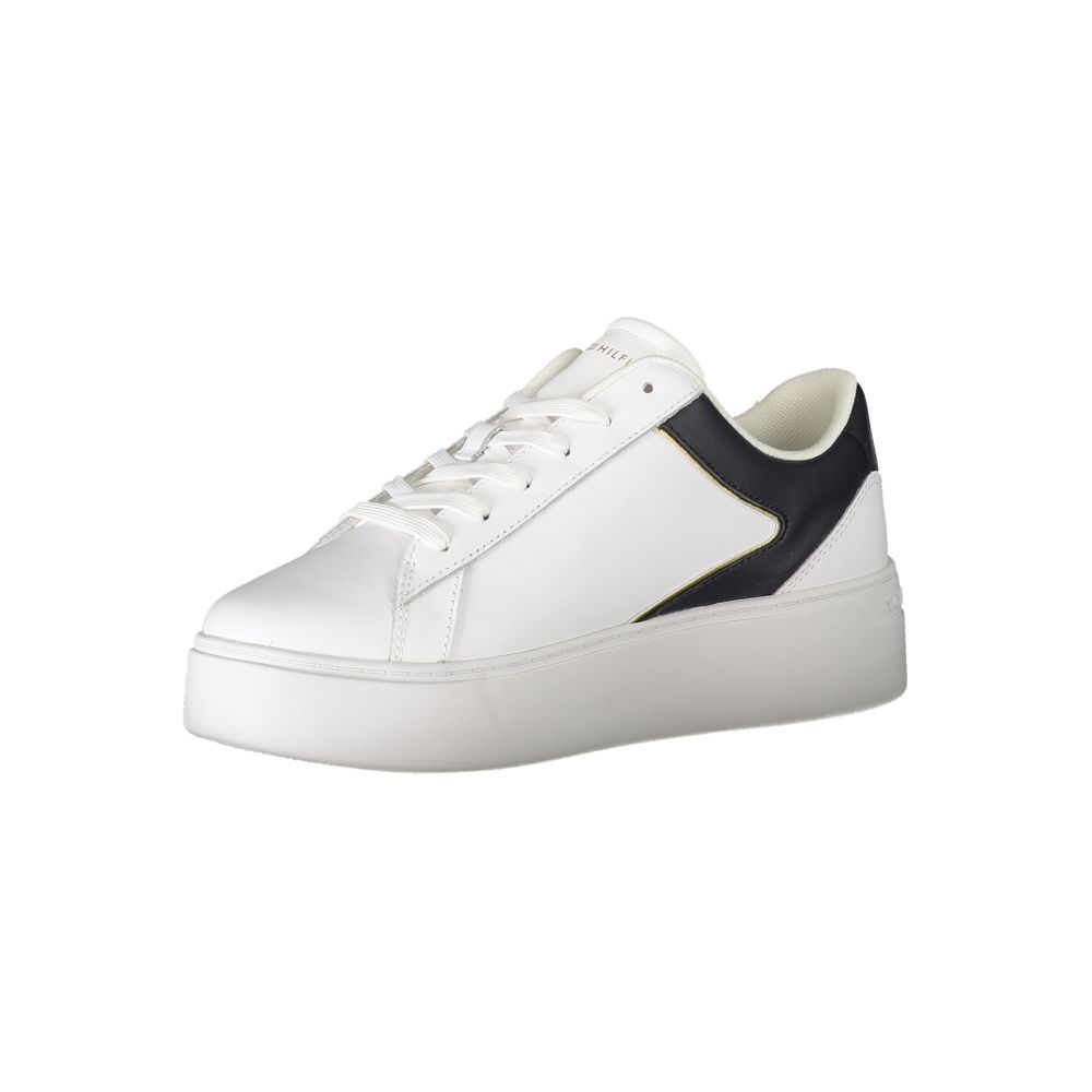 Tommy Hilfiger White Polyurethane Women's Sneaker