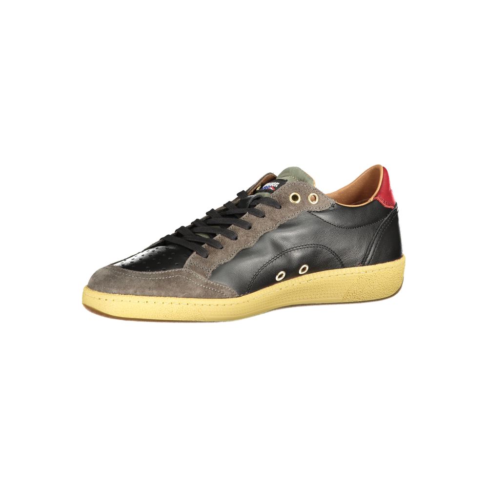 Blauer Black Leather Men's Sneaker