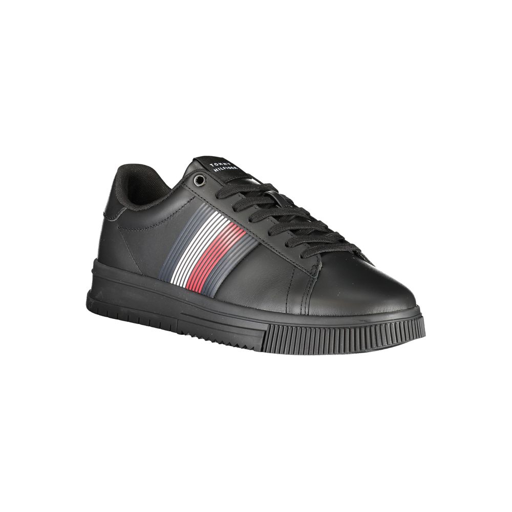 Tommy Hilfiger Black Polyurethane Men's Sneaker