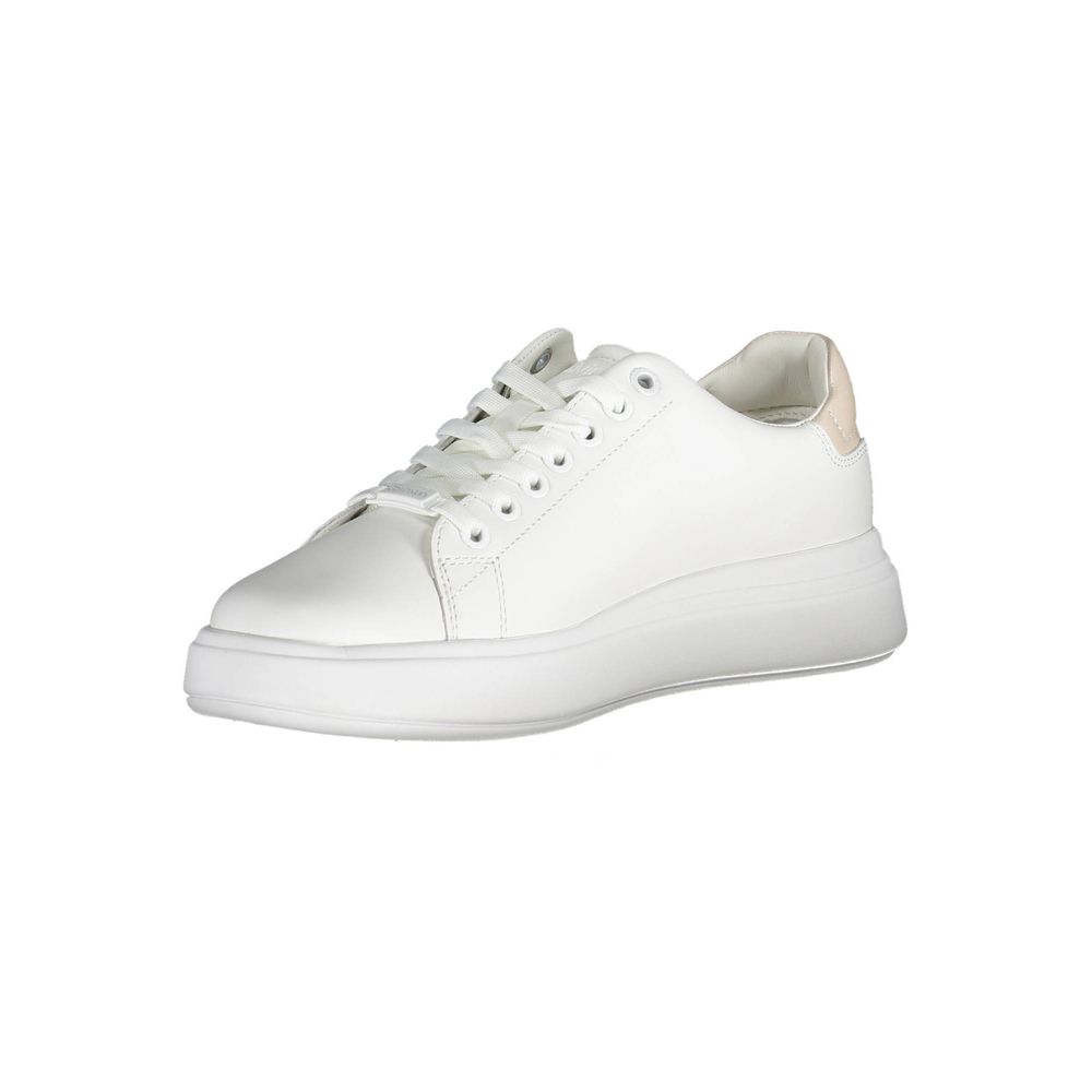 Calvin Klein Women's White Leather Sneaker