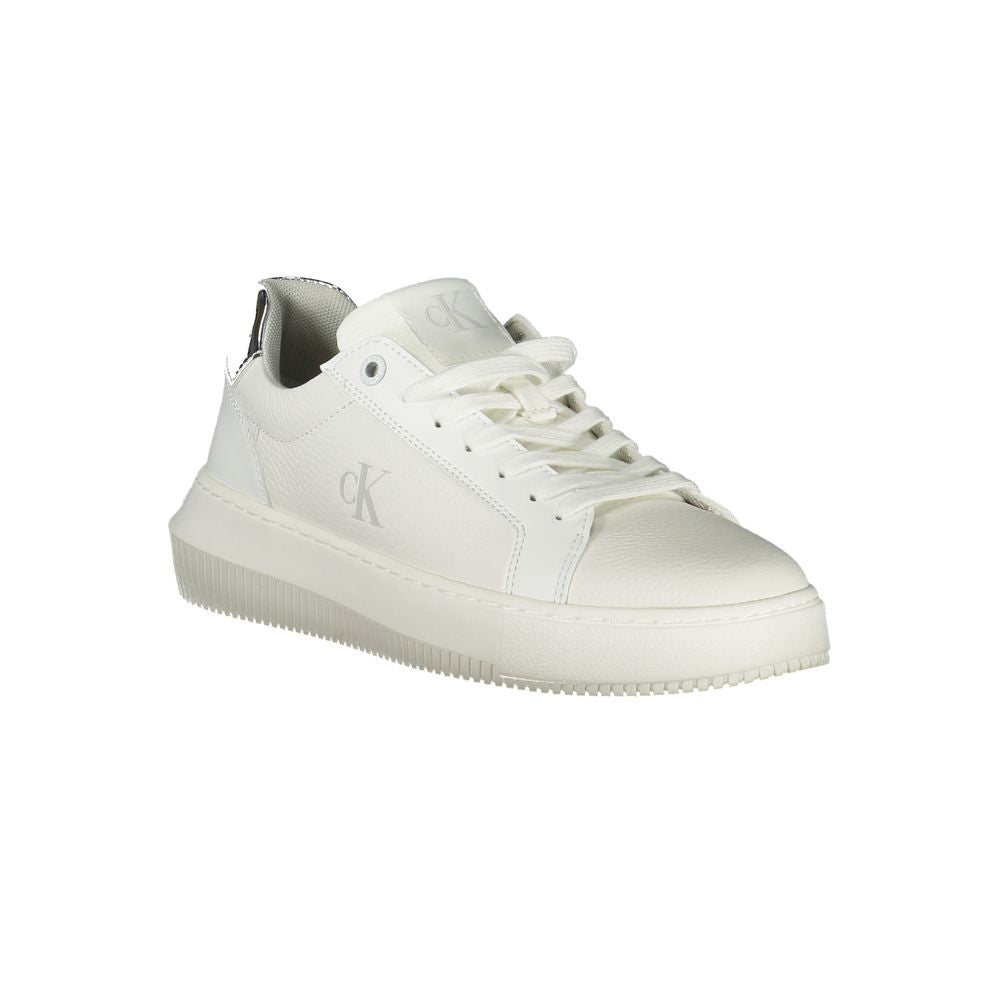 Calvin Klein Women's White Polyurethane Sneaker
