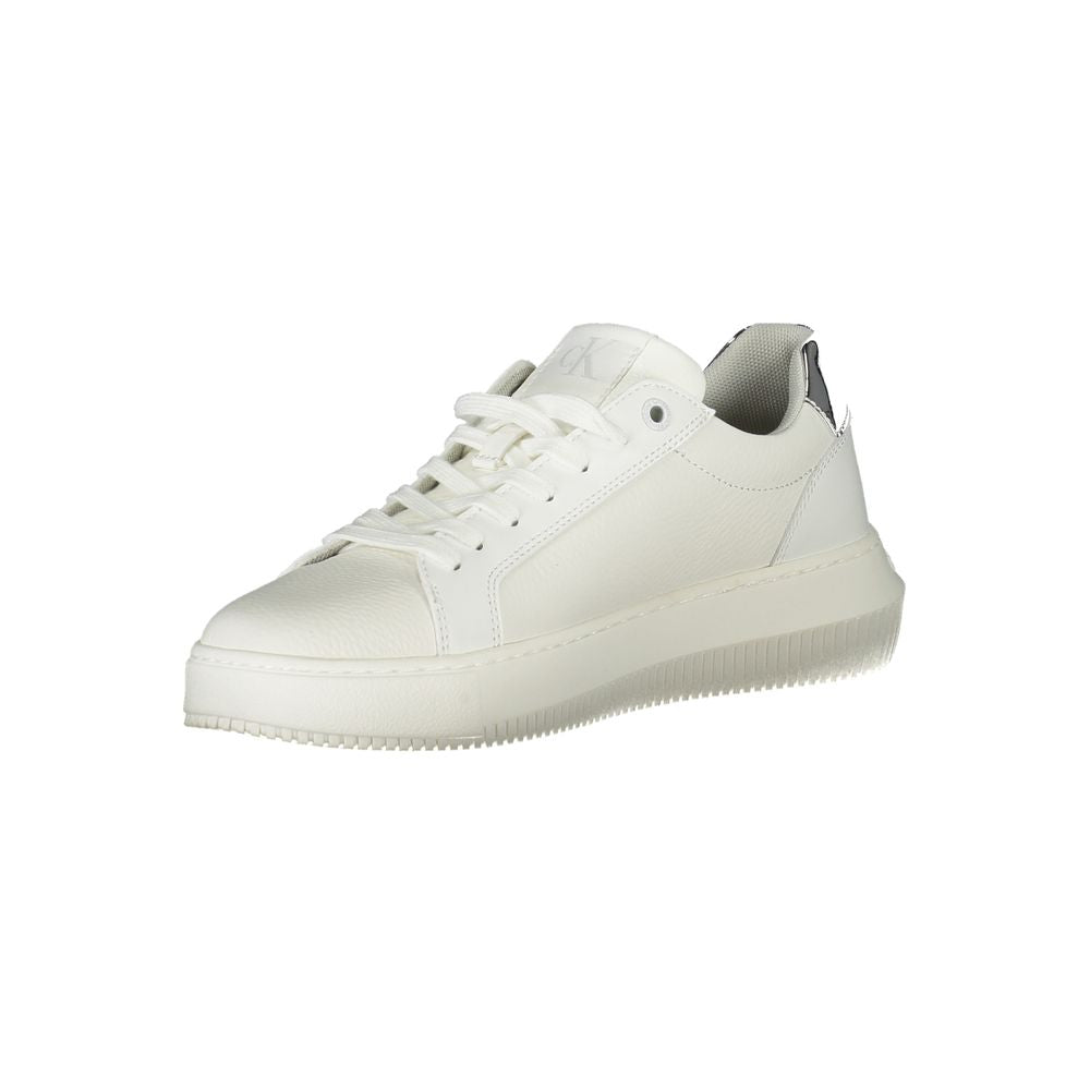 Calvin Klein Women's White Polyurethane Sneaker