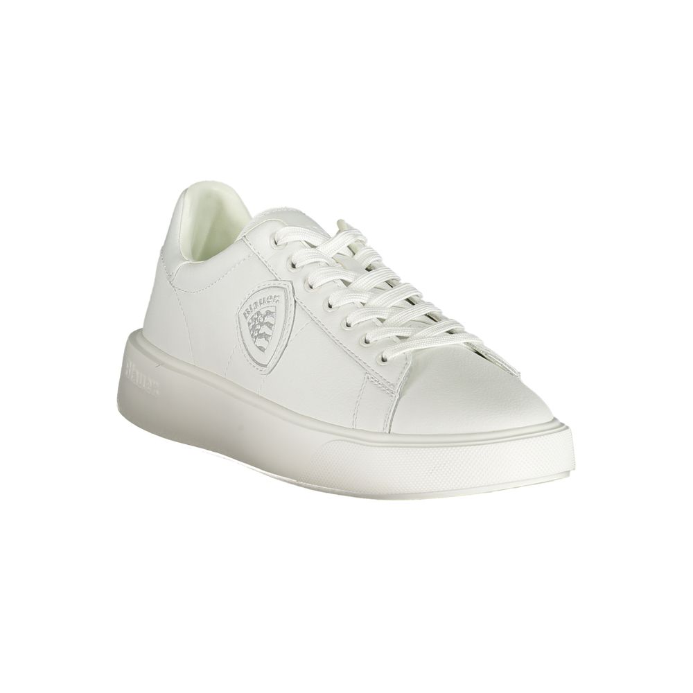 Blauer White Polyurethane Men's Sneaker