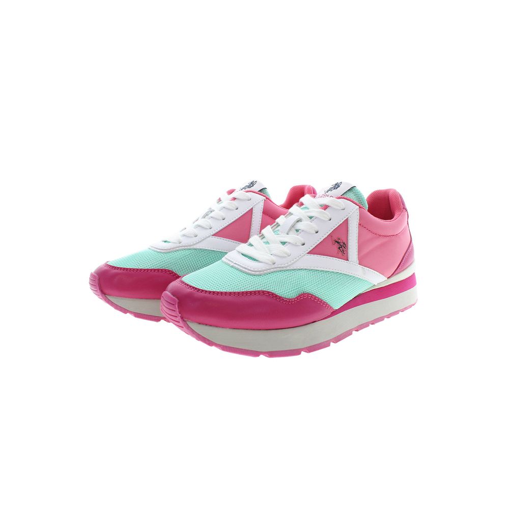 U.S. POLO ASSN. Roze polyester damessneaker