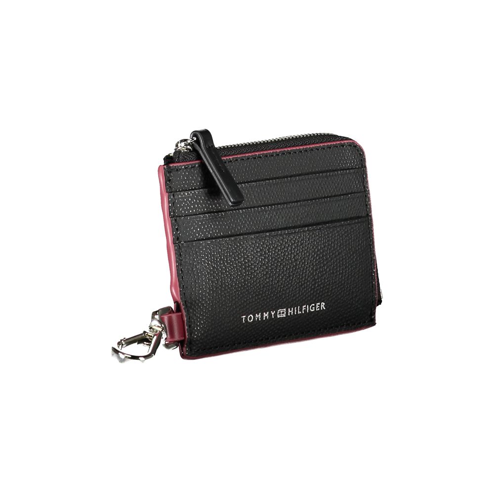 Tommy Hilfiger Black Leather Men's Wallet Holder