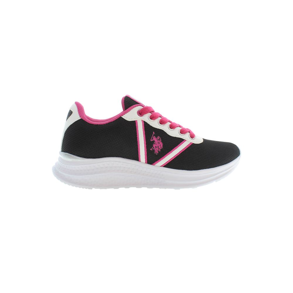 U.S. POLO ASSN. Zwarte polyester damessneaker