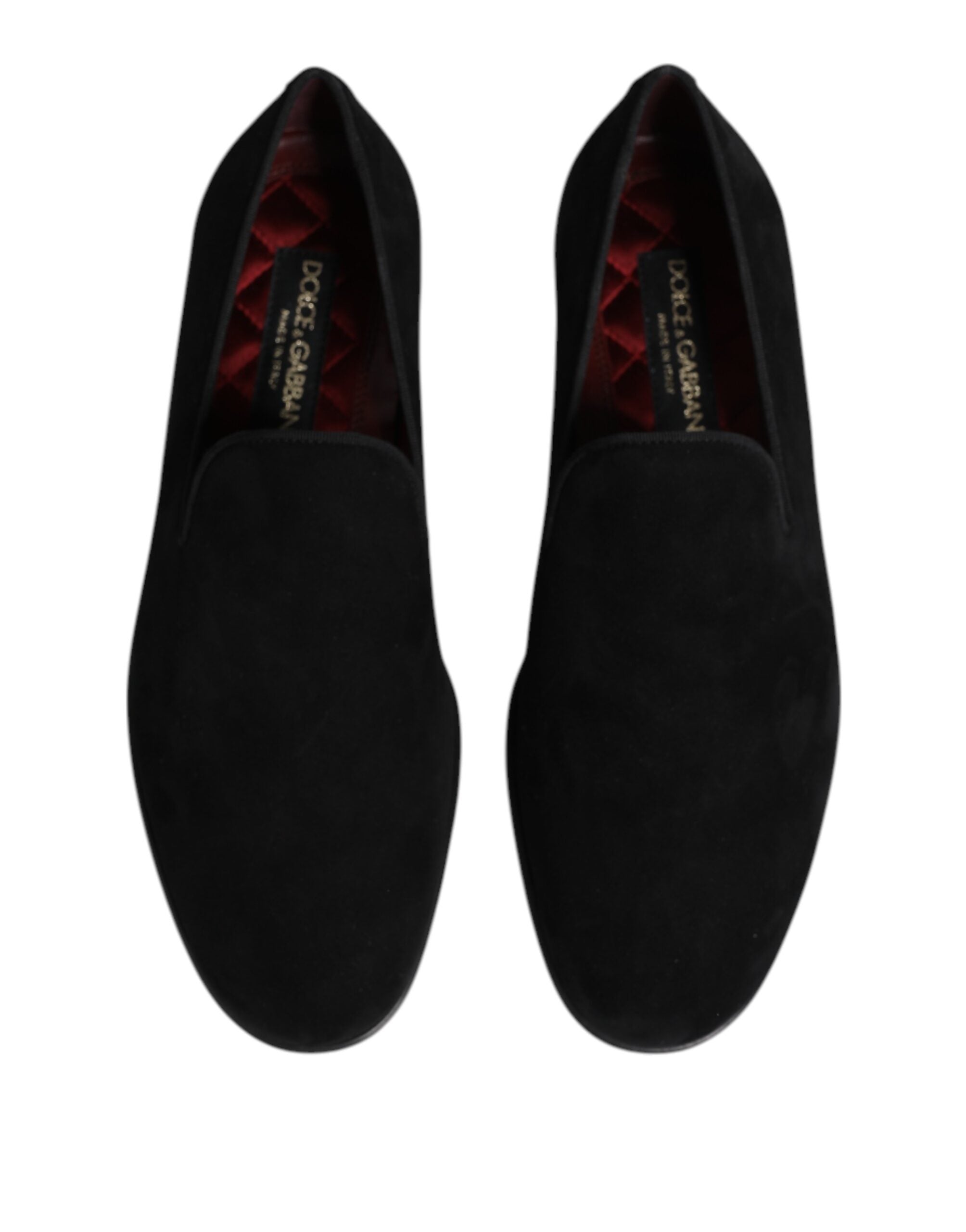 Dolce & Gabbana Zwarte Suède Instaploafers Formele Schoenen