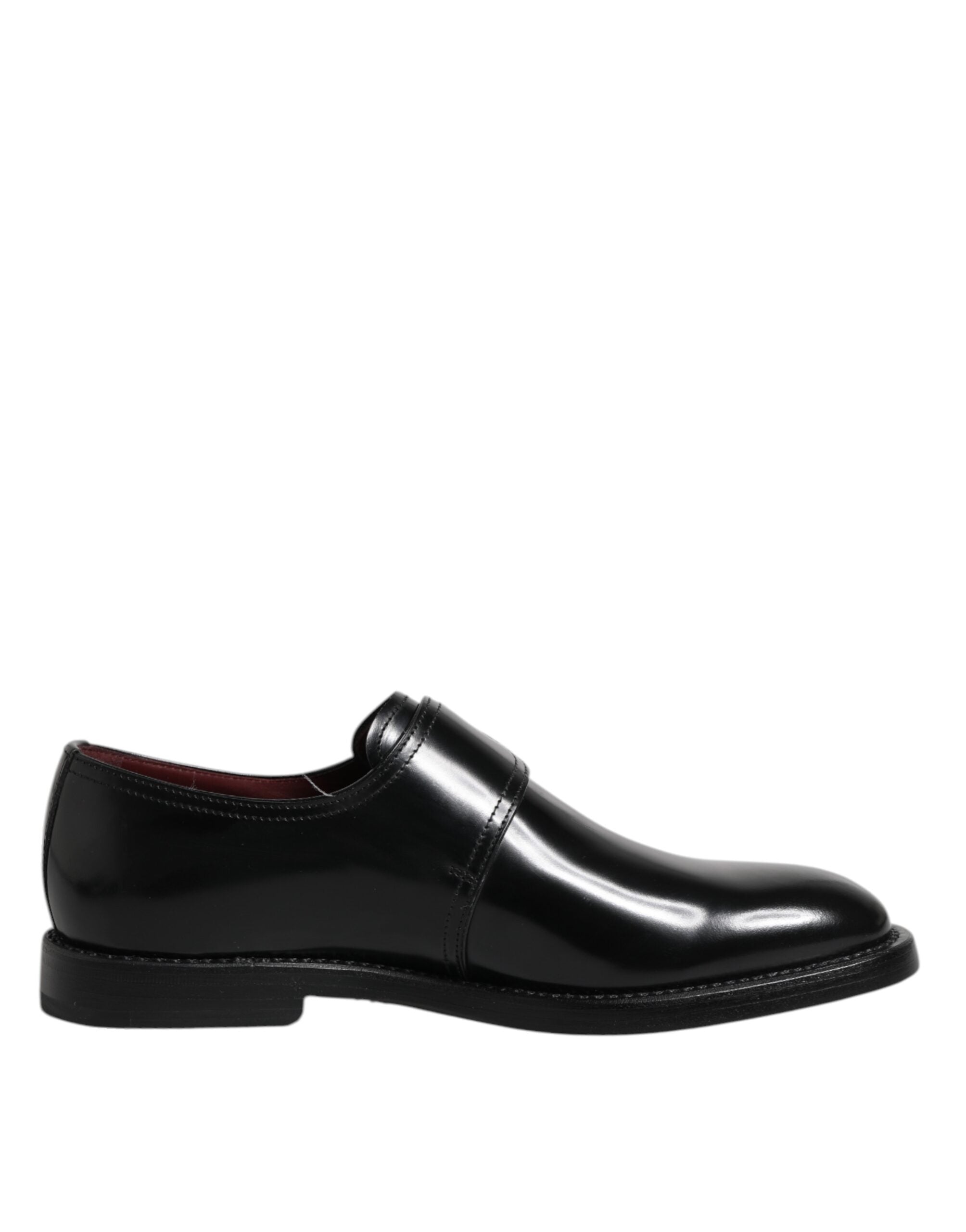 Chaussures habillées Dolce & Gabbana en cuir noir de type derby à boucle moine