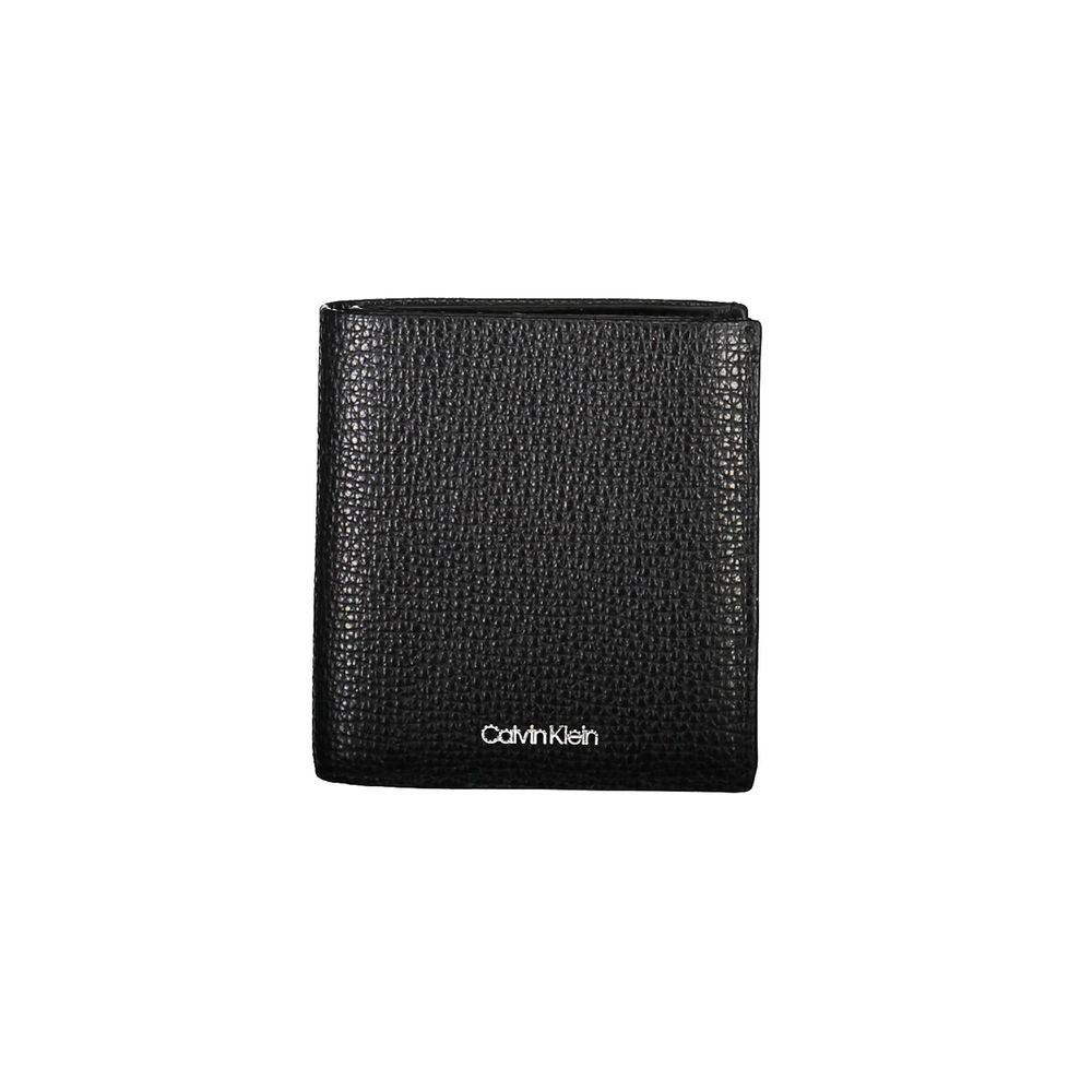 Calvin Klein Nero Leren Heren Portemonnee