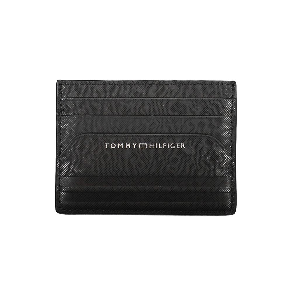 Tommy Hilfiger Zwarte Leren Portemonnee voor Heren