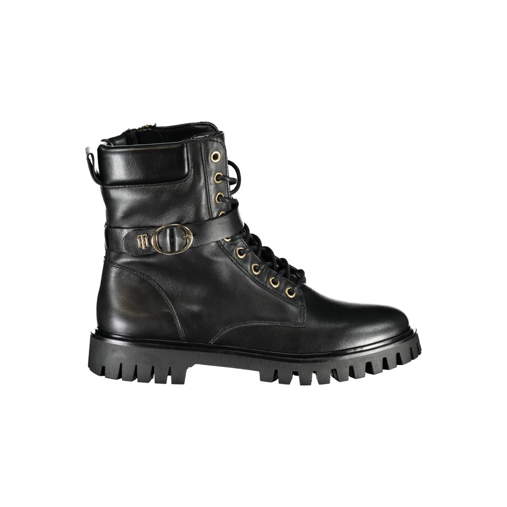 Tommy Hilfiger Black Polyurethane Women's Ankle Boot