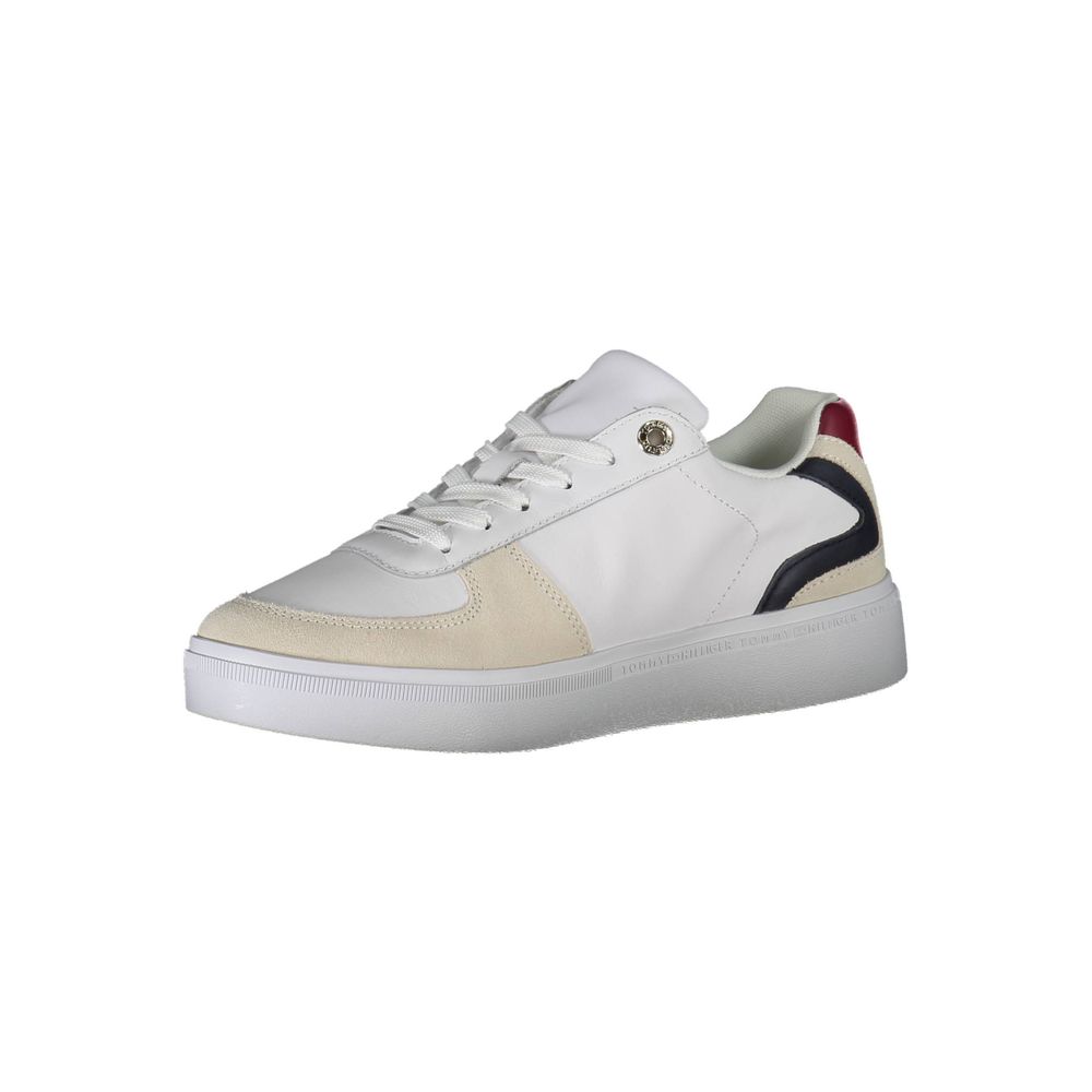 Tommy Hilfiger Women's White Polyester Sneaker