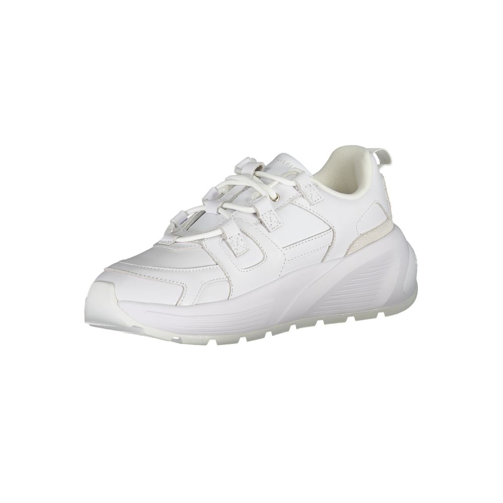 Tommy Hilfiger White Polyurethane Women's Sneaker