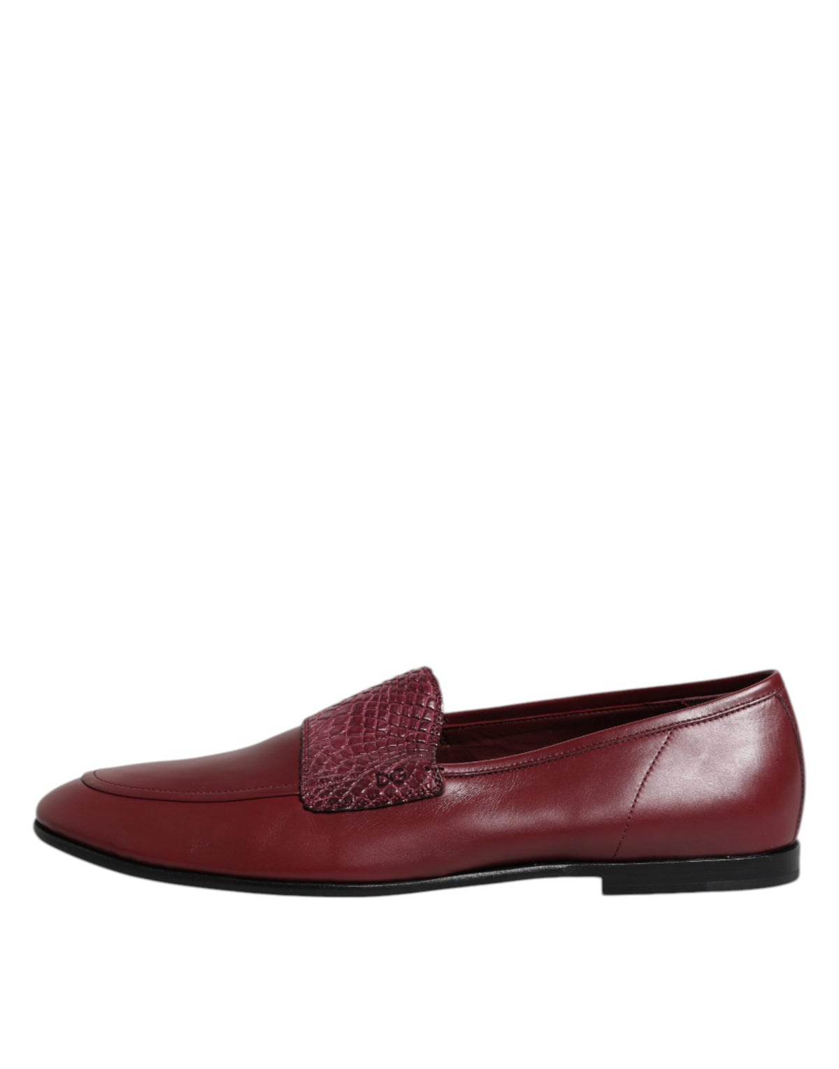 Dolce & Gabbana Bordeaux Kalfsleren Formele Instappers