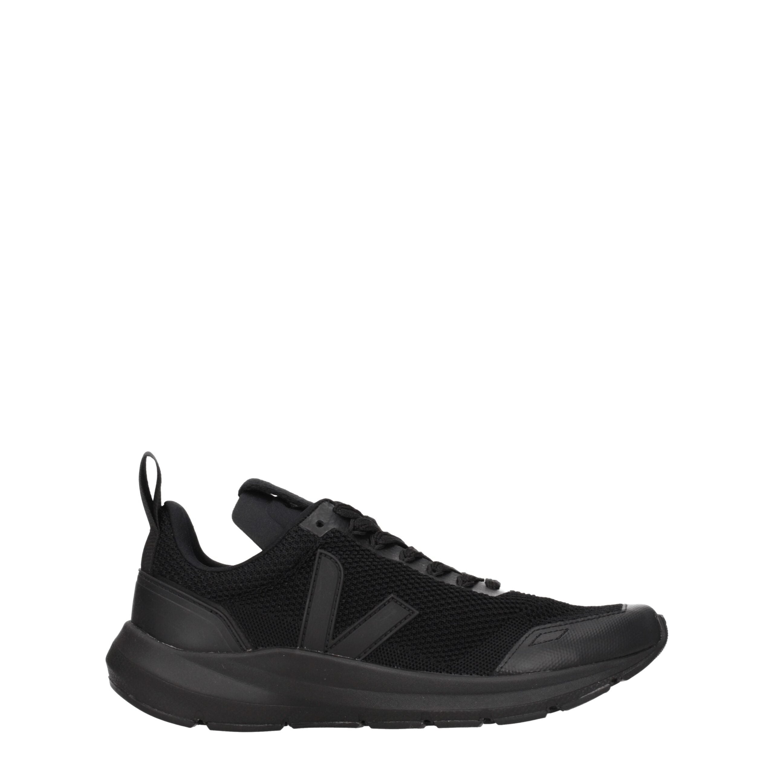 Veja Zwarte stoffen atletische sneakers