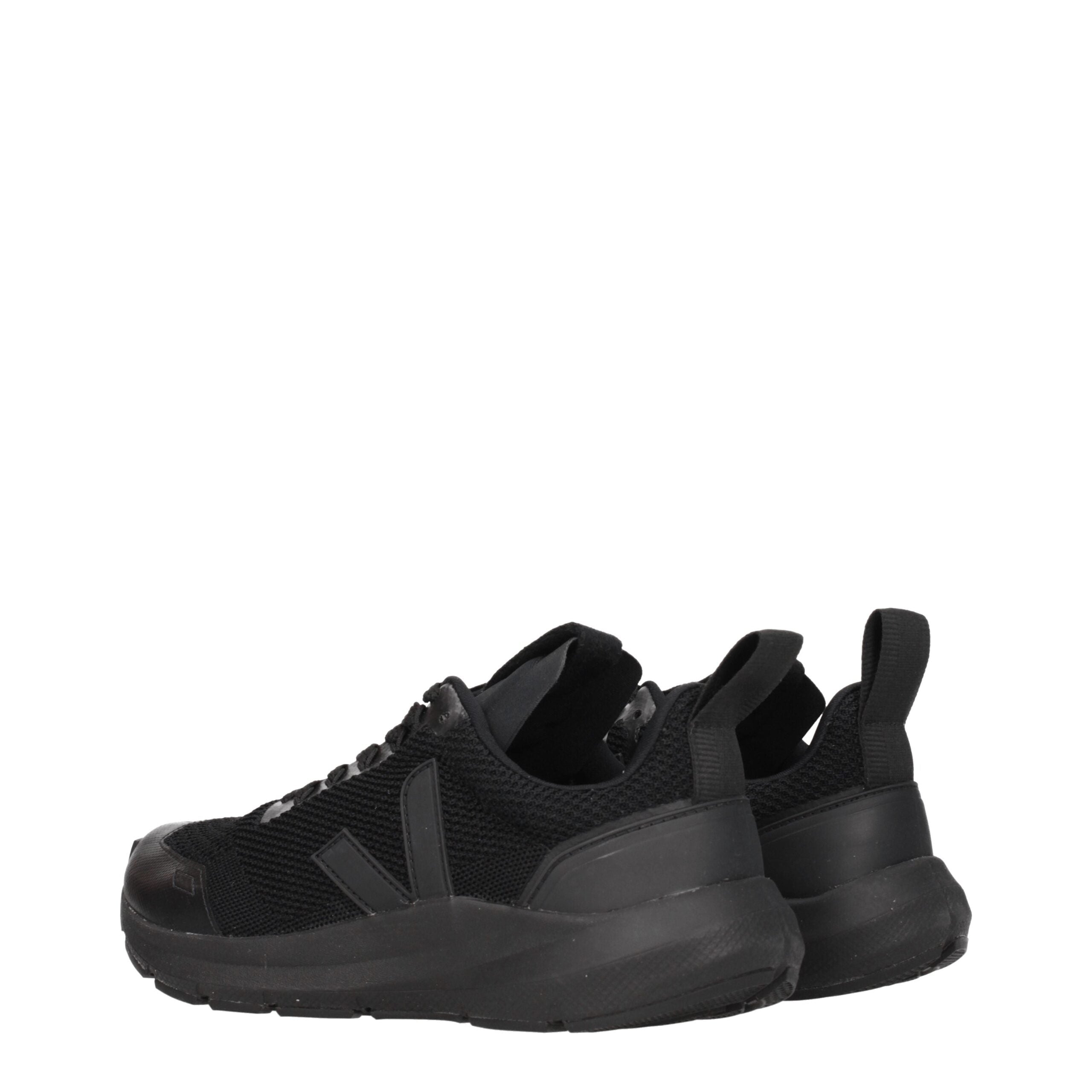 Veja Zwarte stoffen atletische sneakers