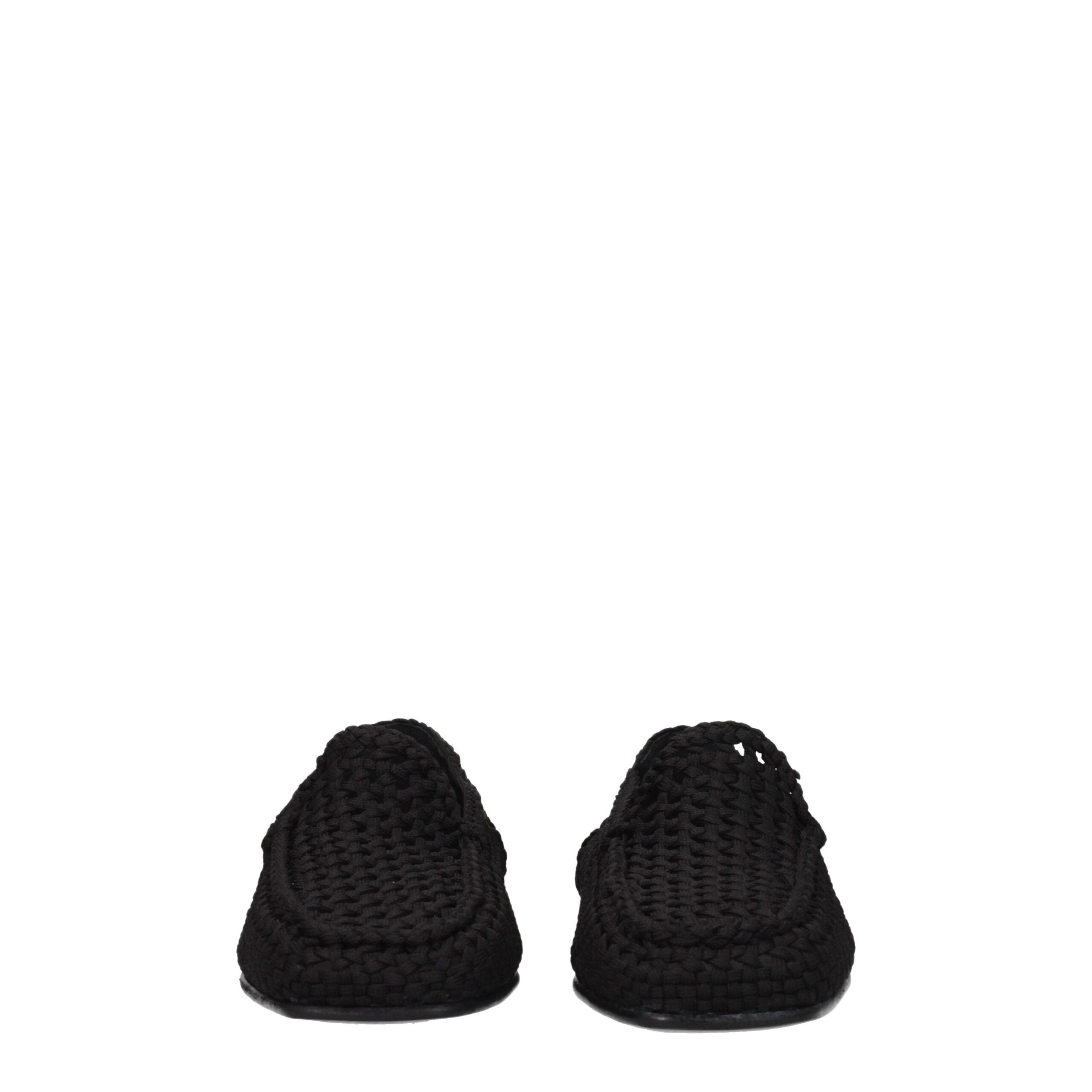Dolce & Gabbana Zwarte Stoffen Instappers