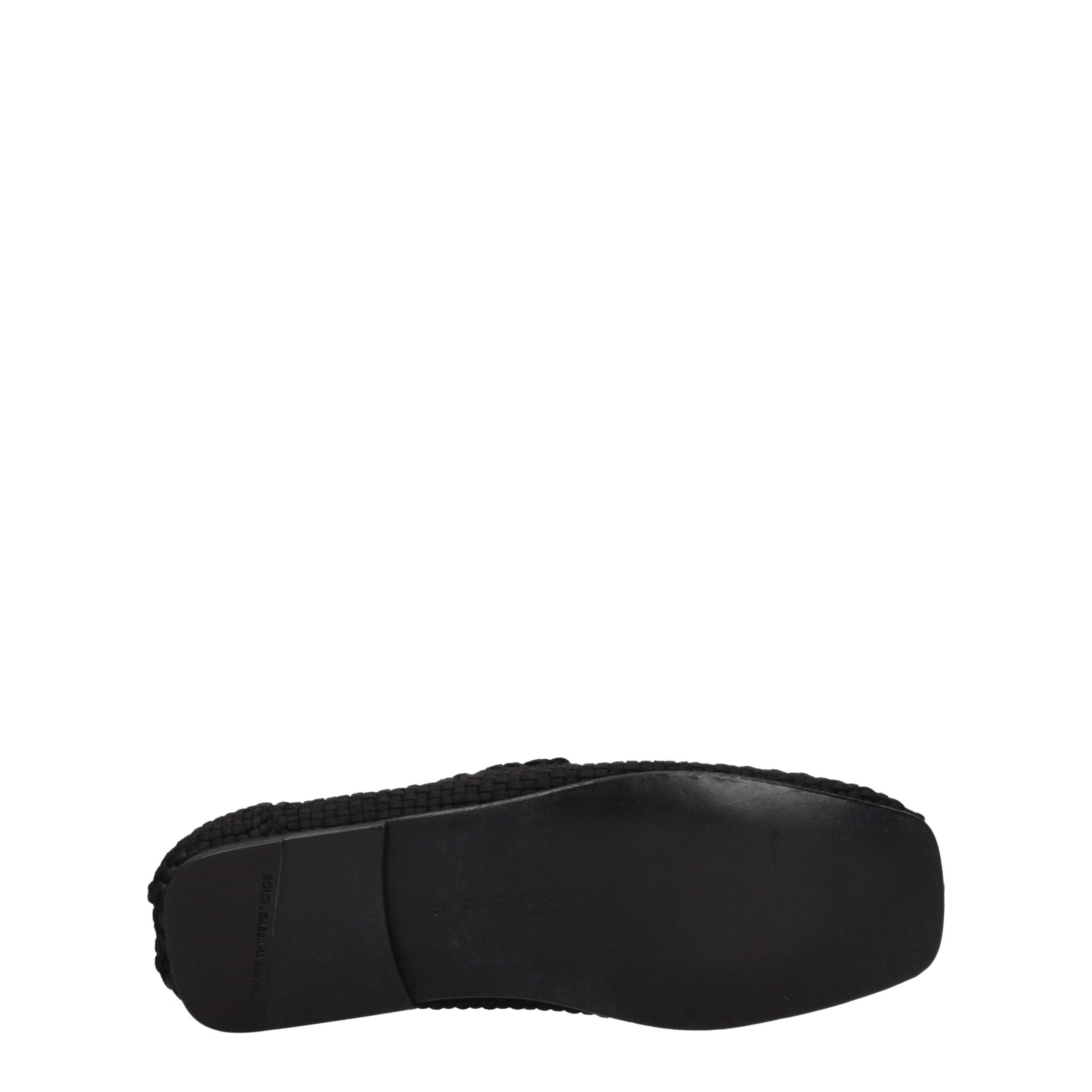Dolce & Gabbana Zwarte Stoffen Instappers