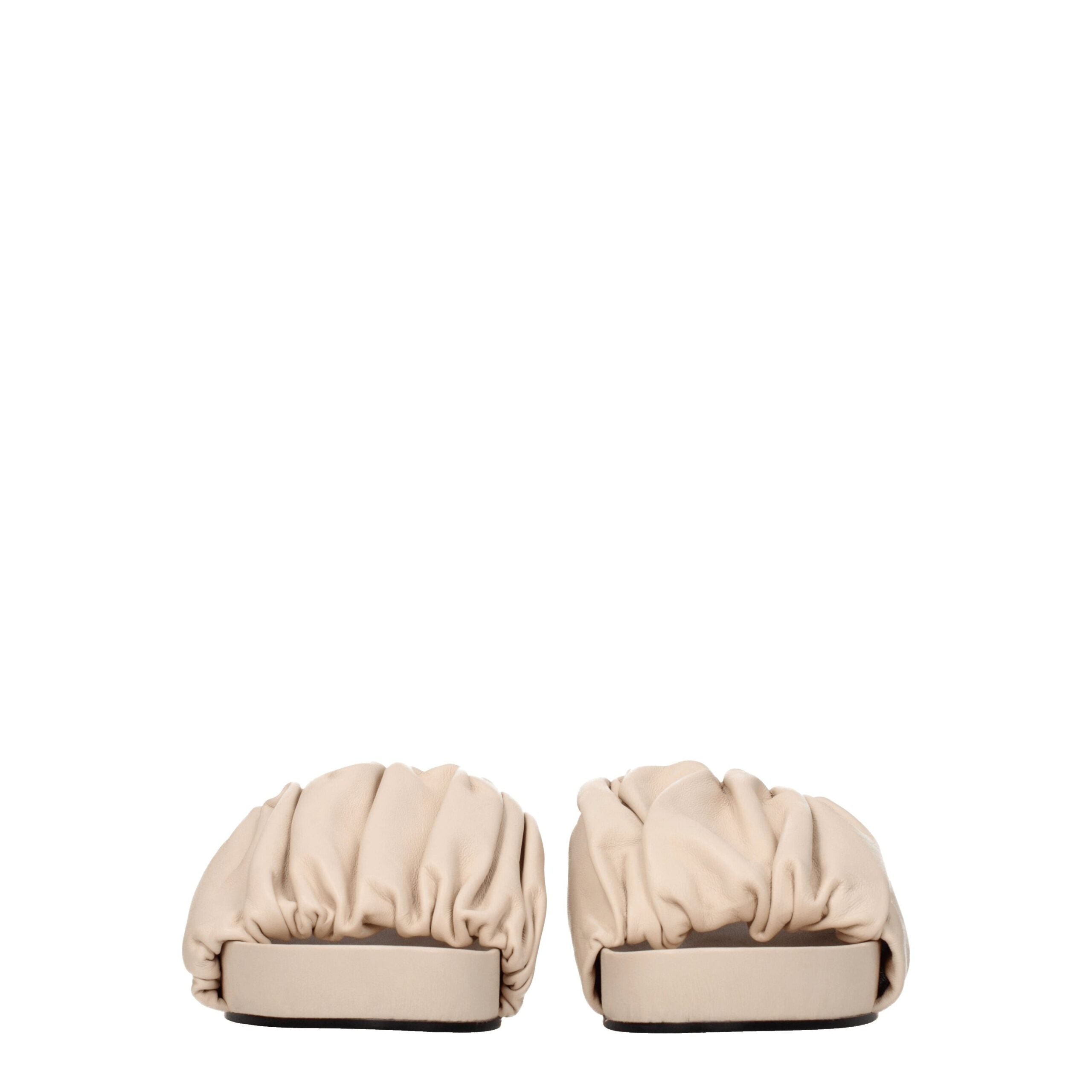 Jil Sander roze leren pantoffels
