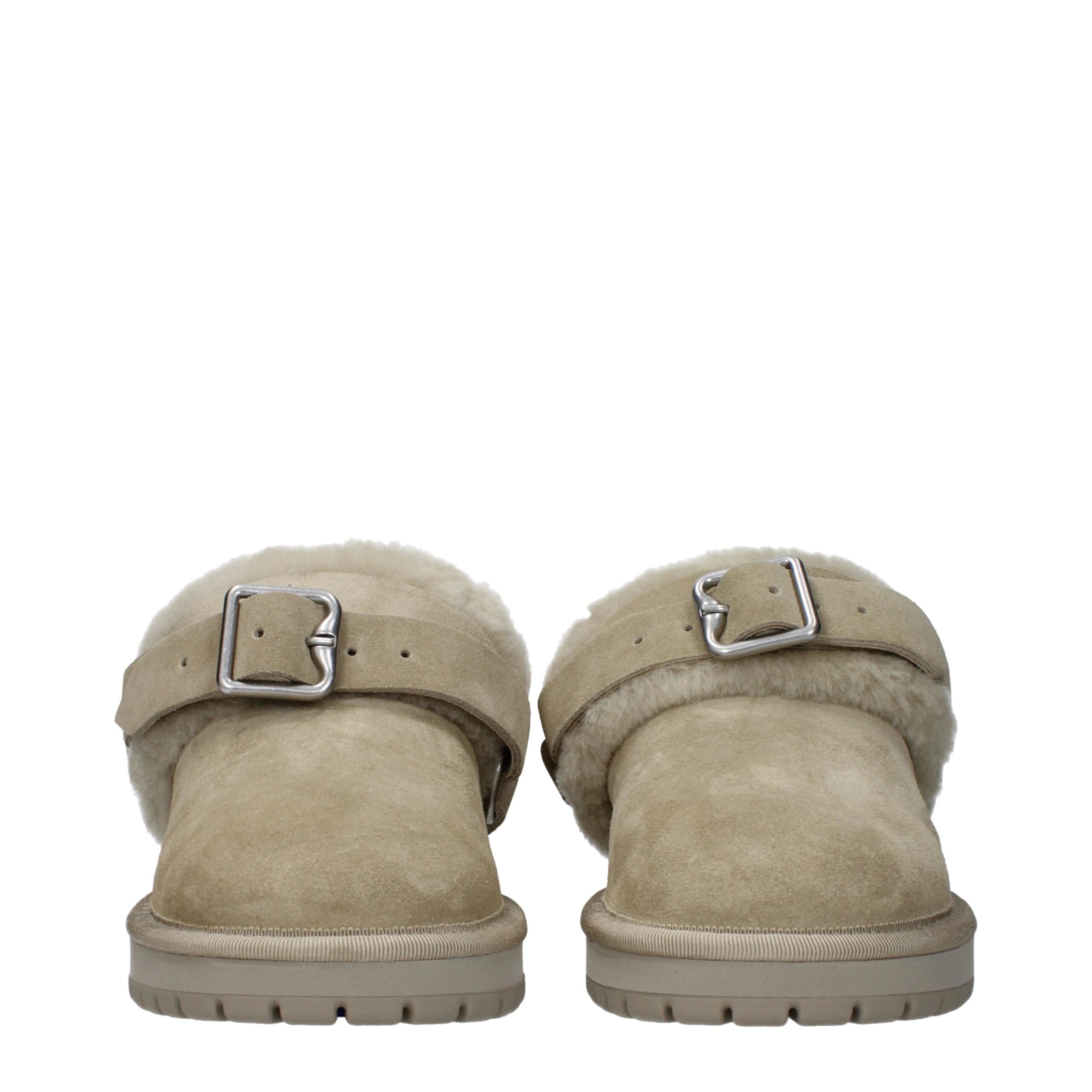 Burberry groene leren pantoffels