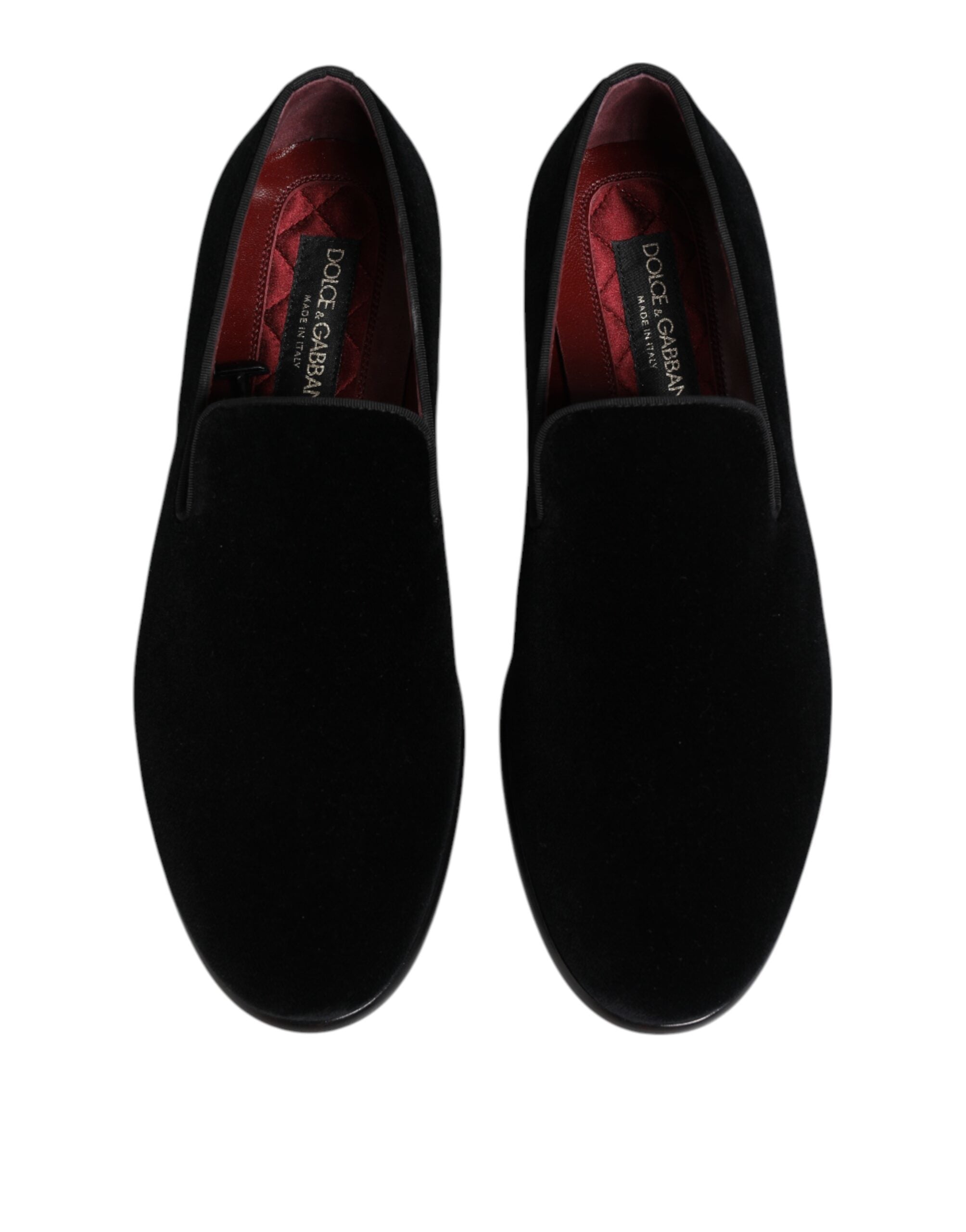 Dolce & Gabbana Zwarte Fluweel Loafers Formele Herenschoenen