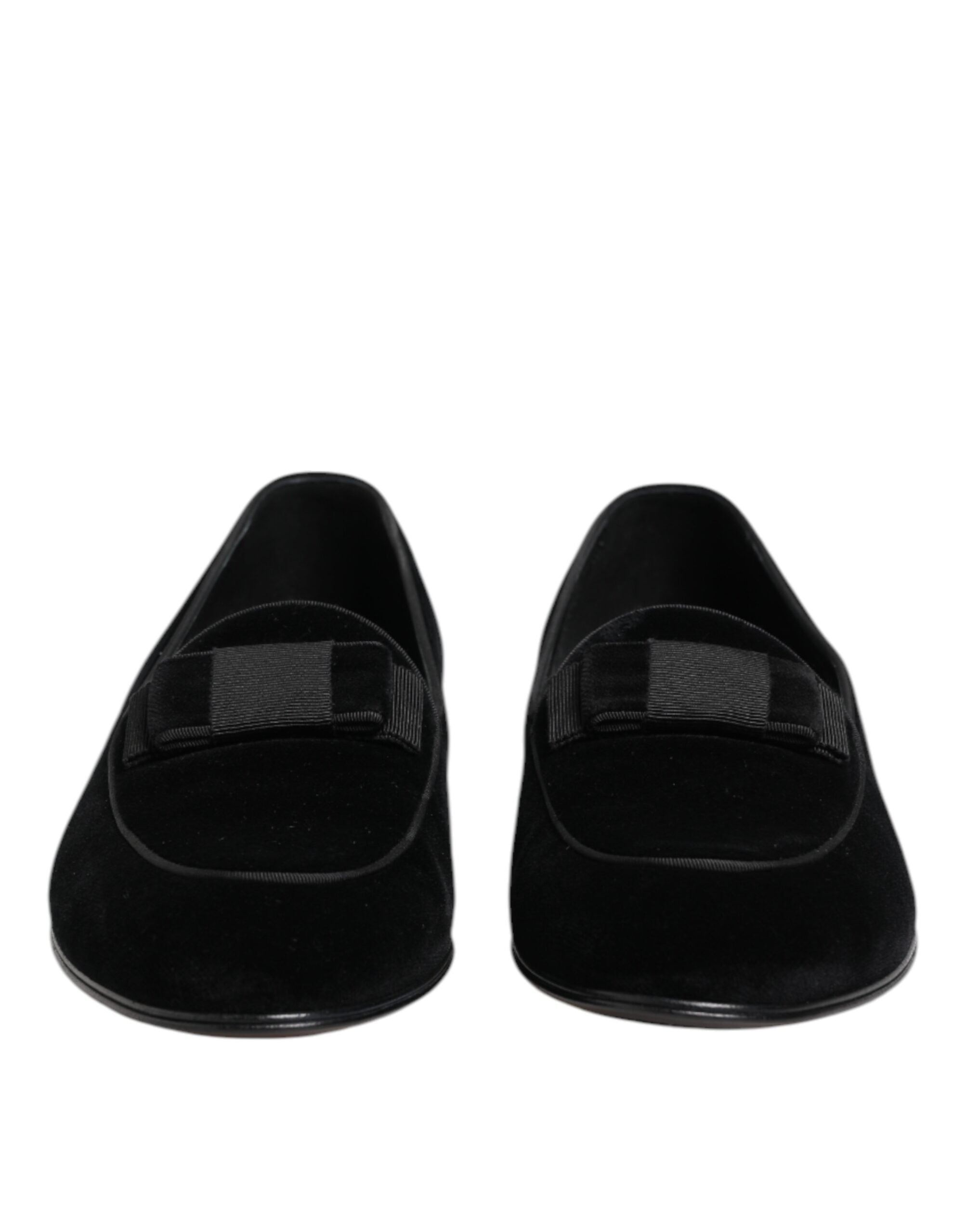 Dolce & Gabbana Zwarte Fluweel Loafers Formele Herenschoenen