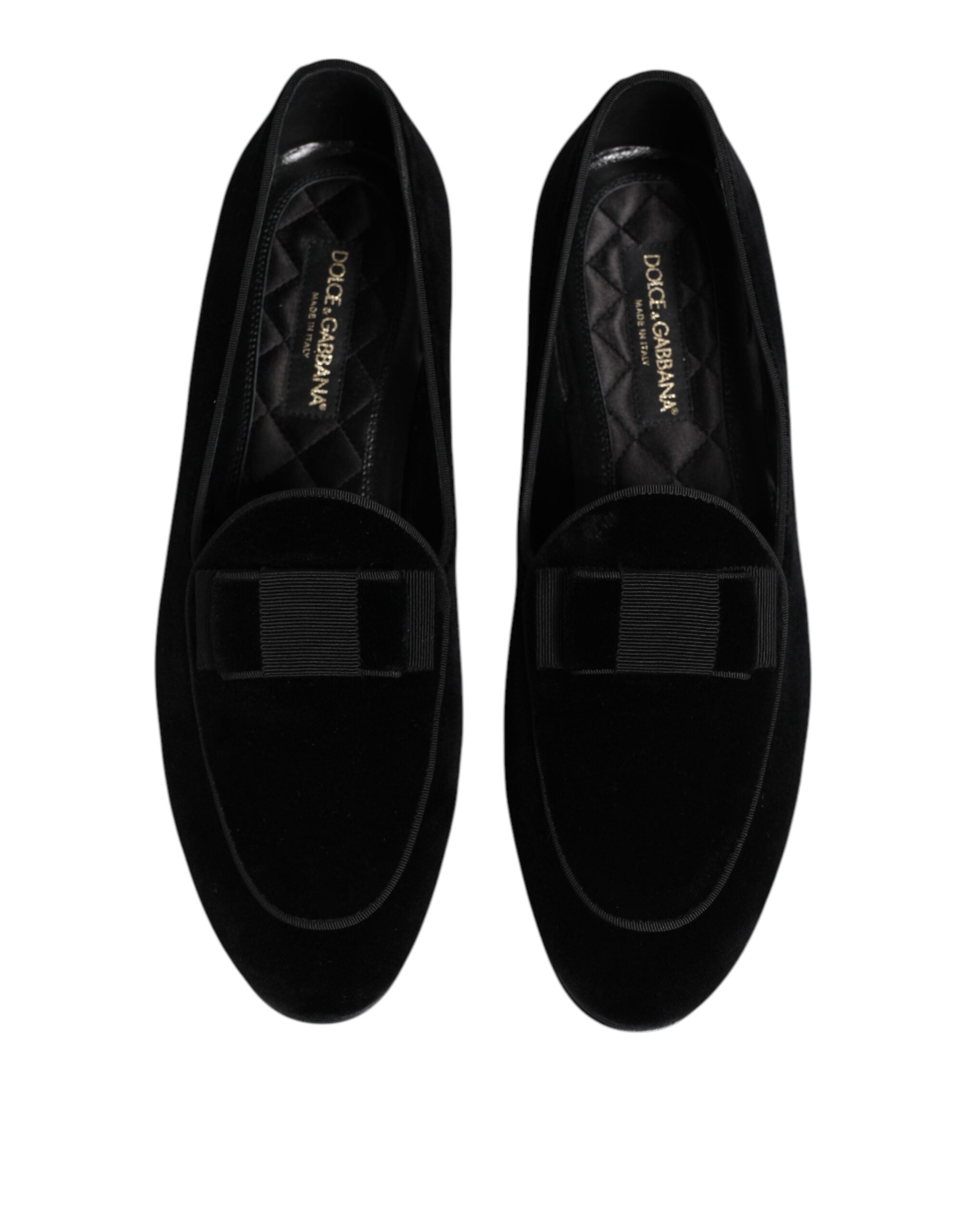 Dolce & Gabbana Zwarte Fluweel Loafers Formele Herenschoenen