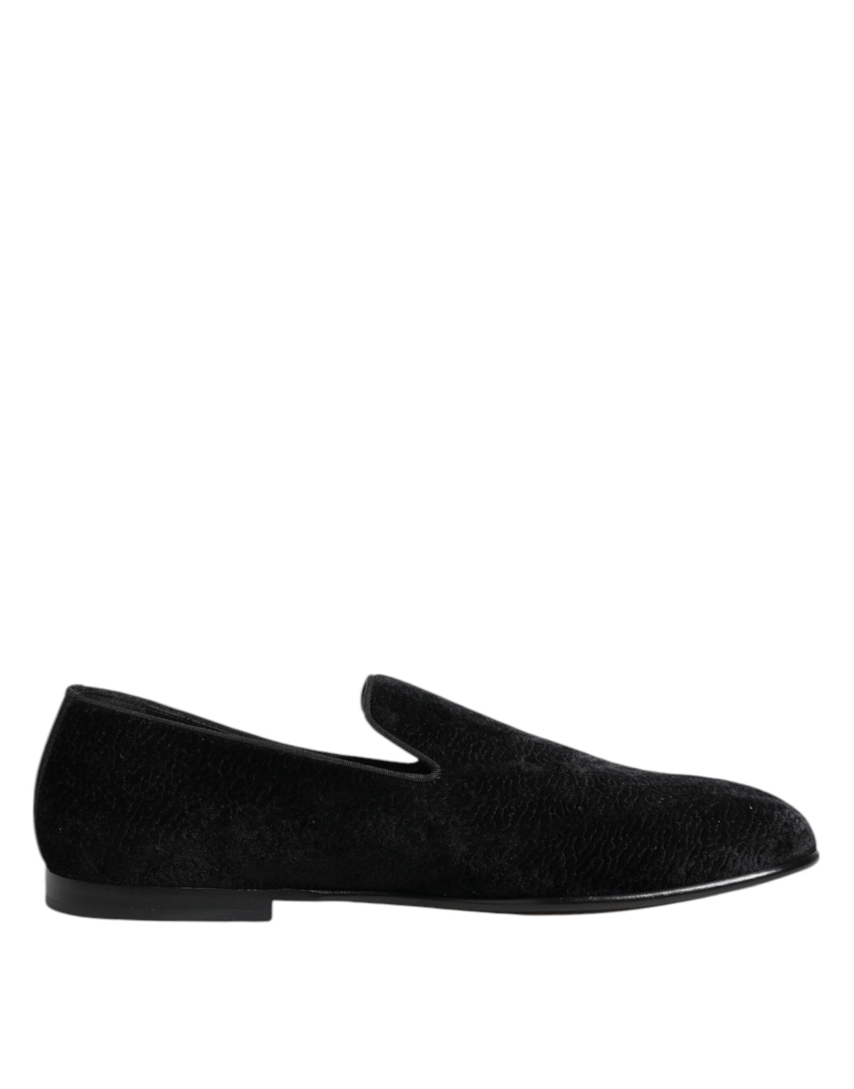 Dolce & Gabbana Zwarte Jacquard Loafers Nette Heren Jurkschoenen