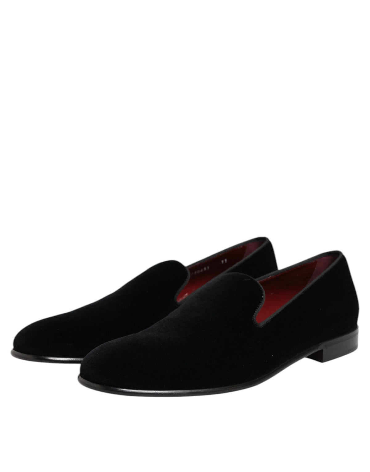 Dolce & Gabbana Zwarte Fluweel Instappers Heren Formele Schoenen