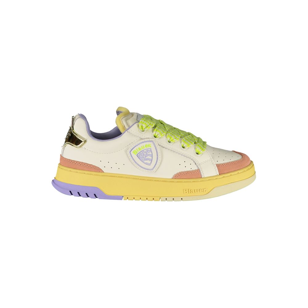 Blauer White Polyurethane Women's Sneaker