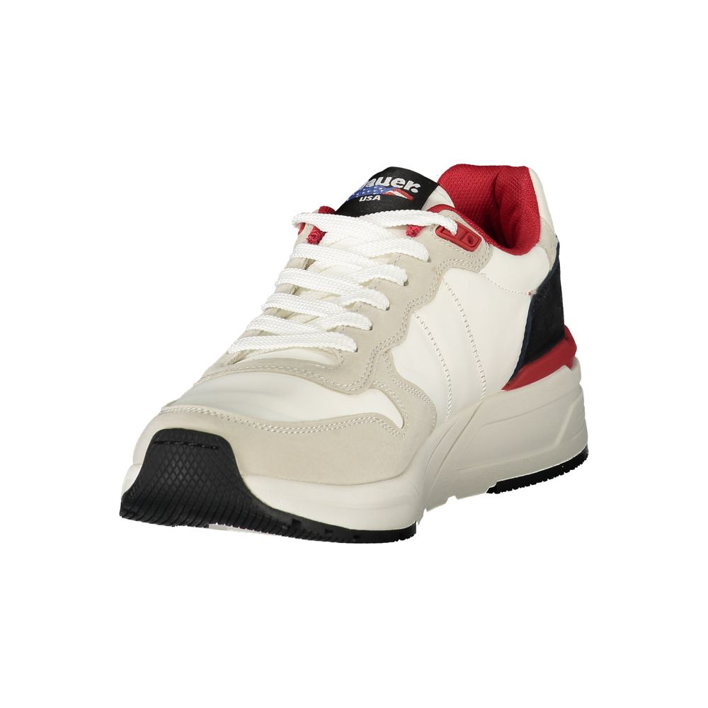 Blauer White Polyurethane Men's Sneaker