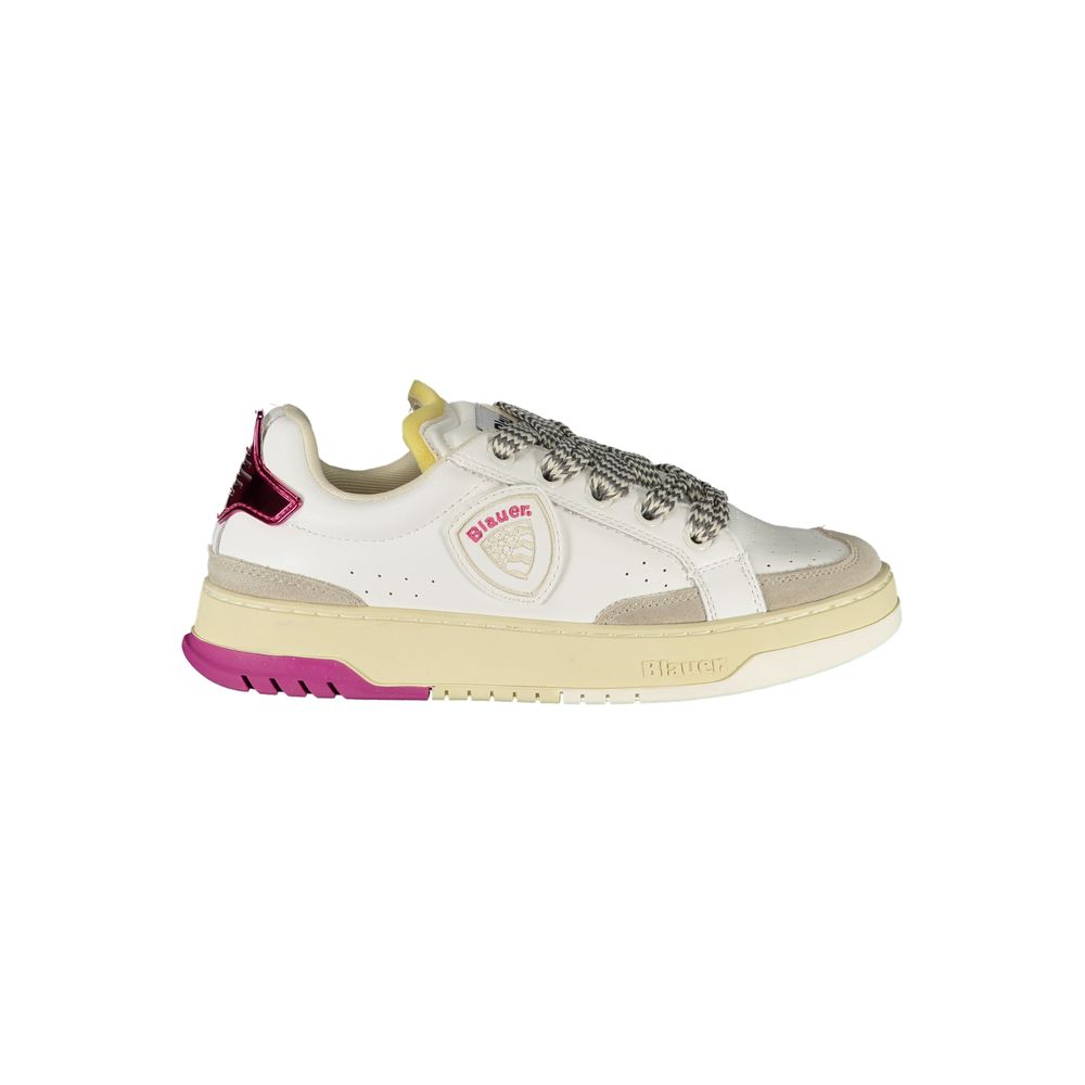 Blauer White Polyurethane Women's Sneaker