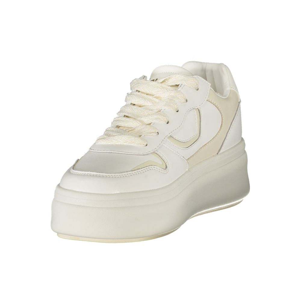 Blue White Polyurethane Women's Sneaker