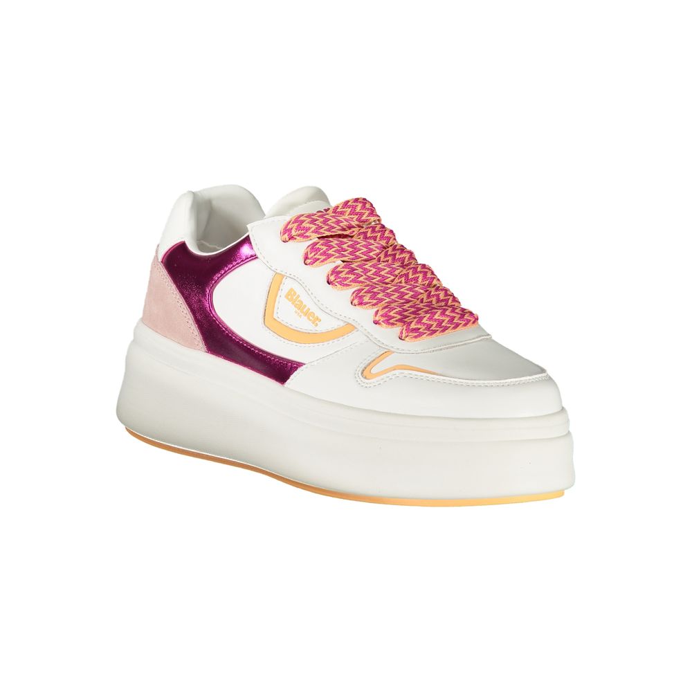 Blauer White Polyurethane Women's Sneaker