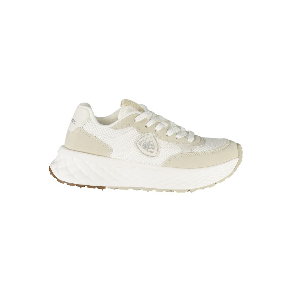 Blauer White Polyurethane Women's Sneaker