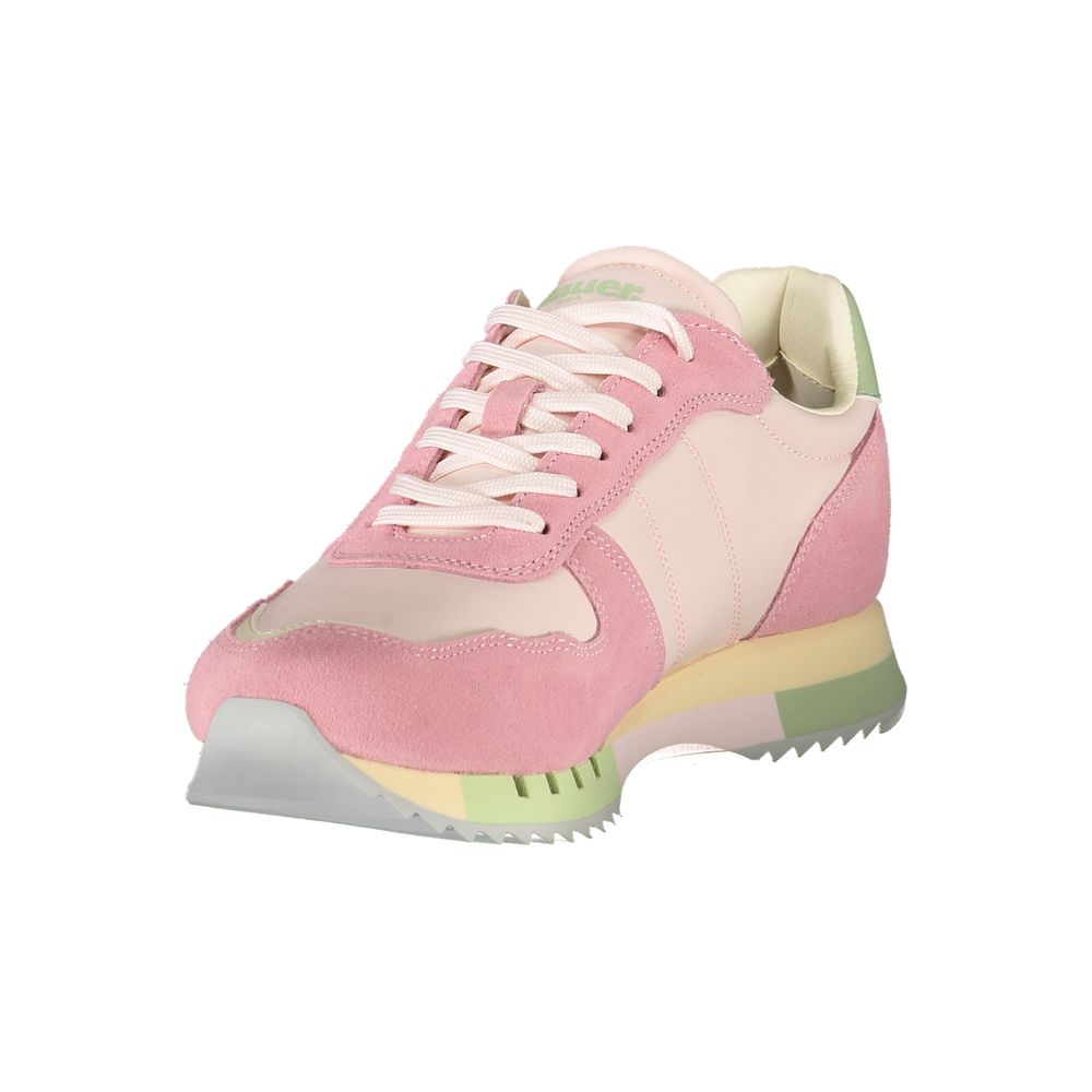 Blue Pink Polyurethane Women's Sneaker