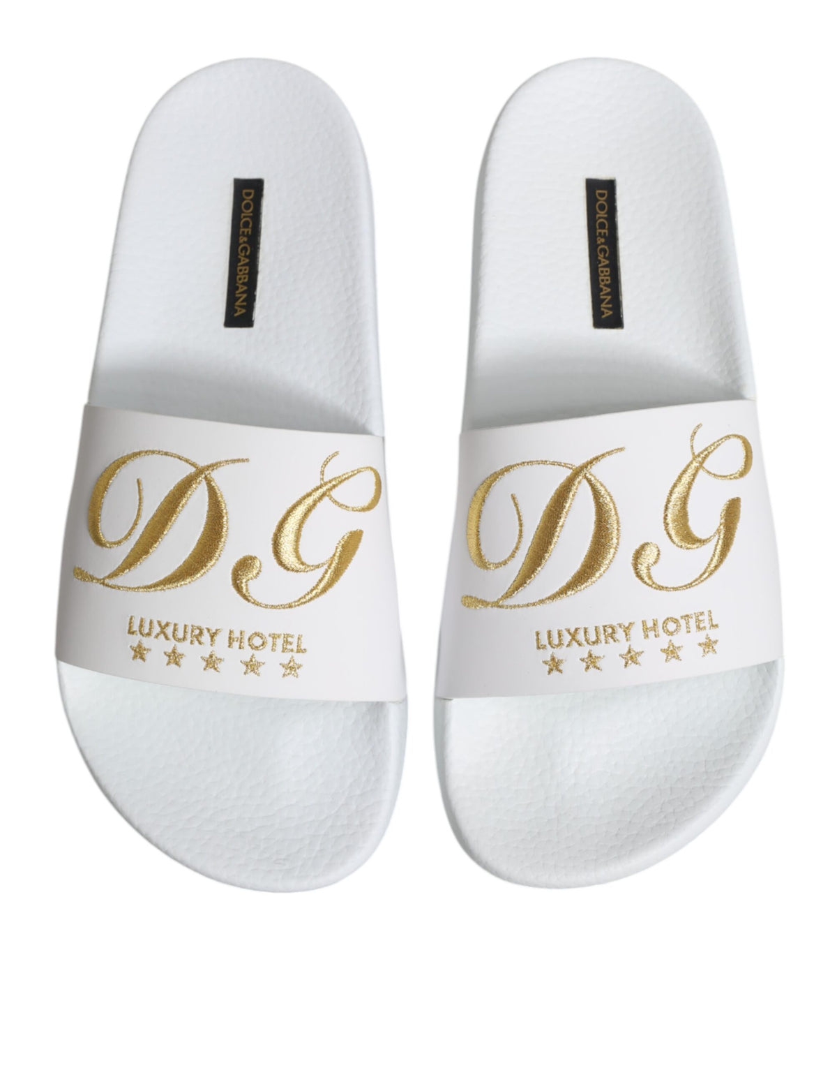 Dolce & Gabbana Witte Leren Slippers Sandalen Strandkleding Schoenen