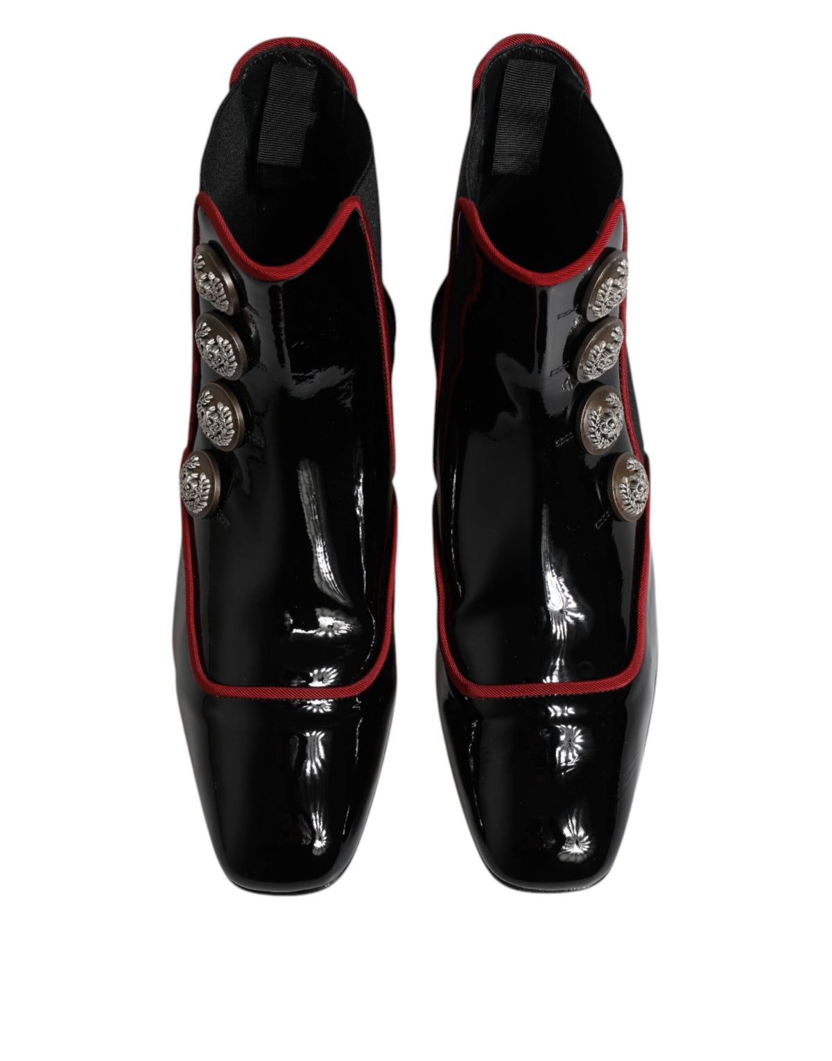 Dolce & Gabbana Zwarte Jackie Chelsea Laarzen met Knoopsluiting