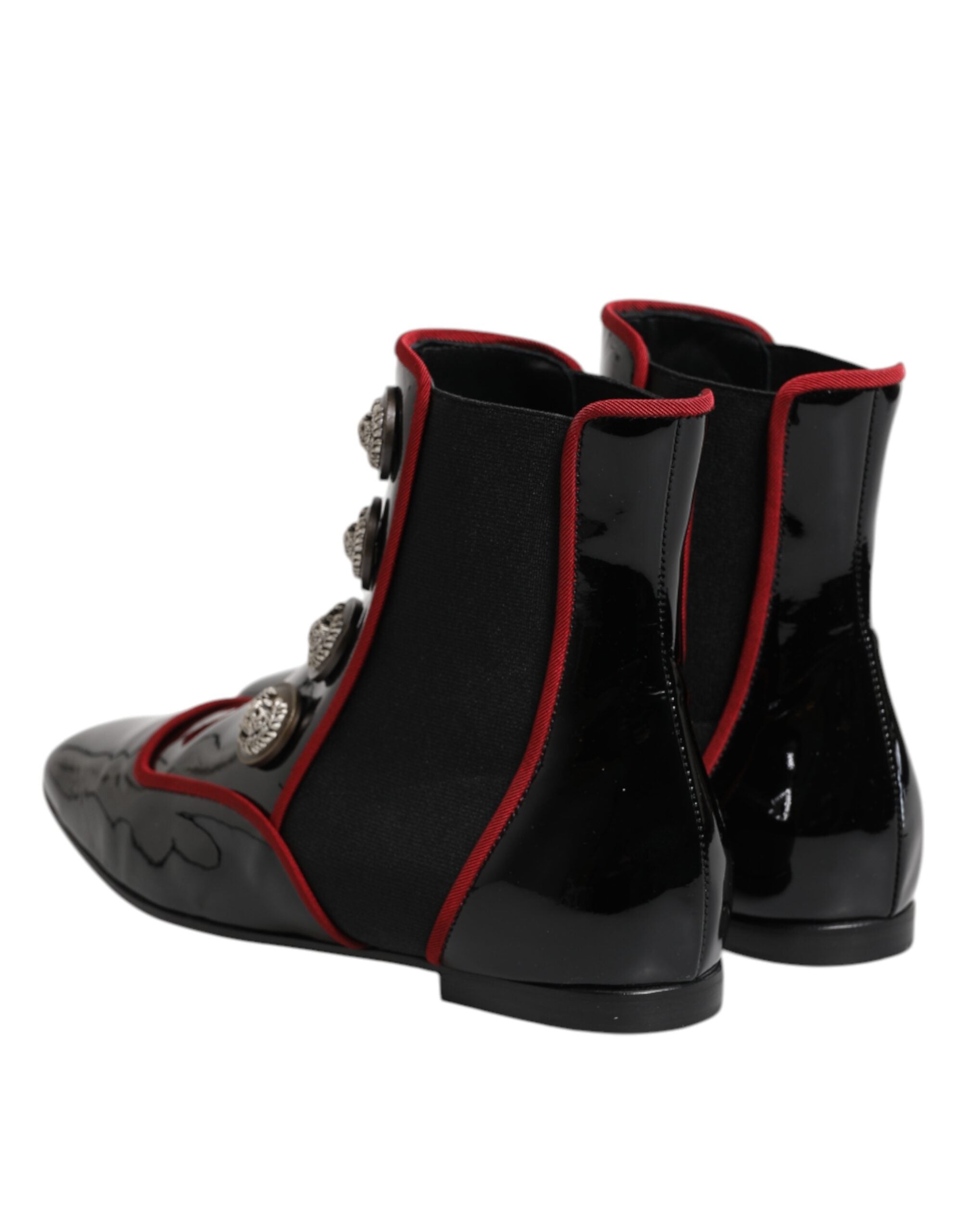 Dolce & Gabbana Black Jackie Buttoned Chelsea Boots