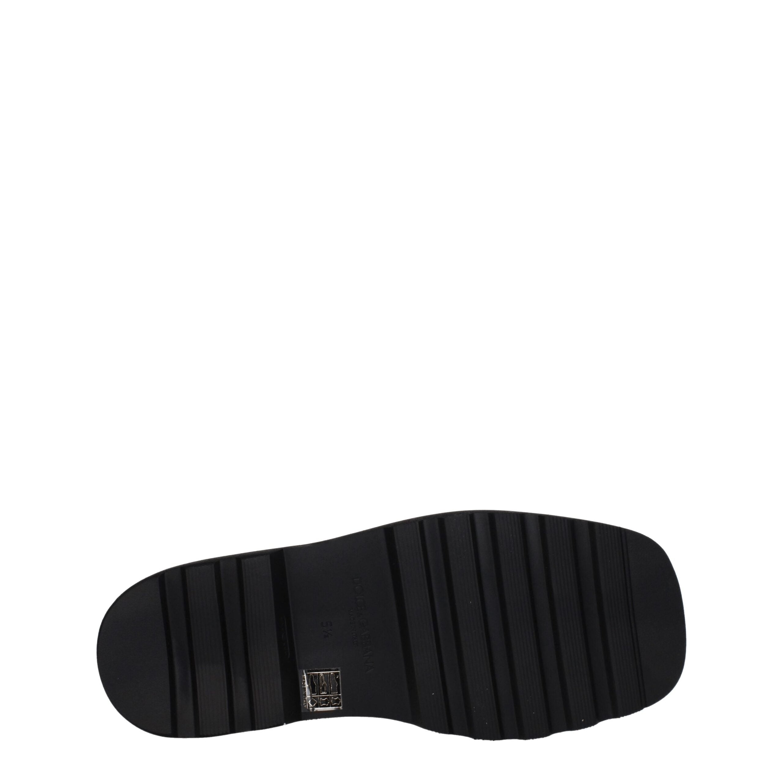 Dolce & Gabbana Zwarte Leren Veterschoenen