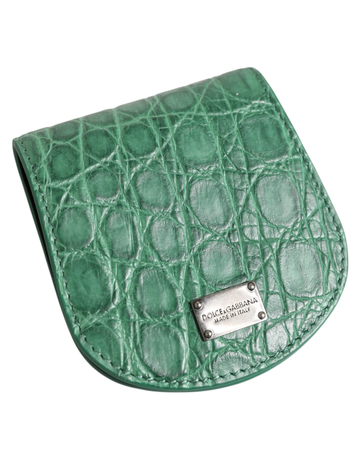 Dolce & Gabbana Groen Exotisch Huiden Munten Condoom Etui Houder Portemonnee