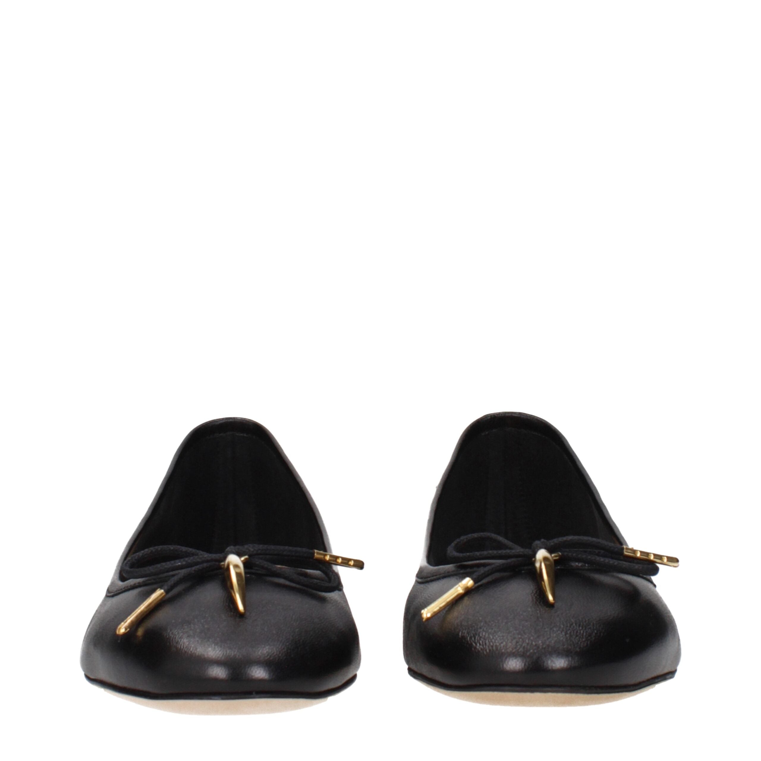 Chloe Black Leather Ballet Flats