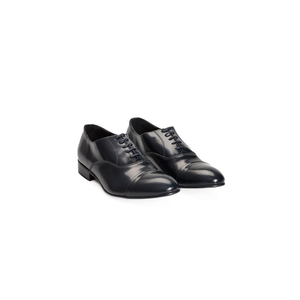 Roberto Pepe Luxury Blue Leather Men's Shoe