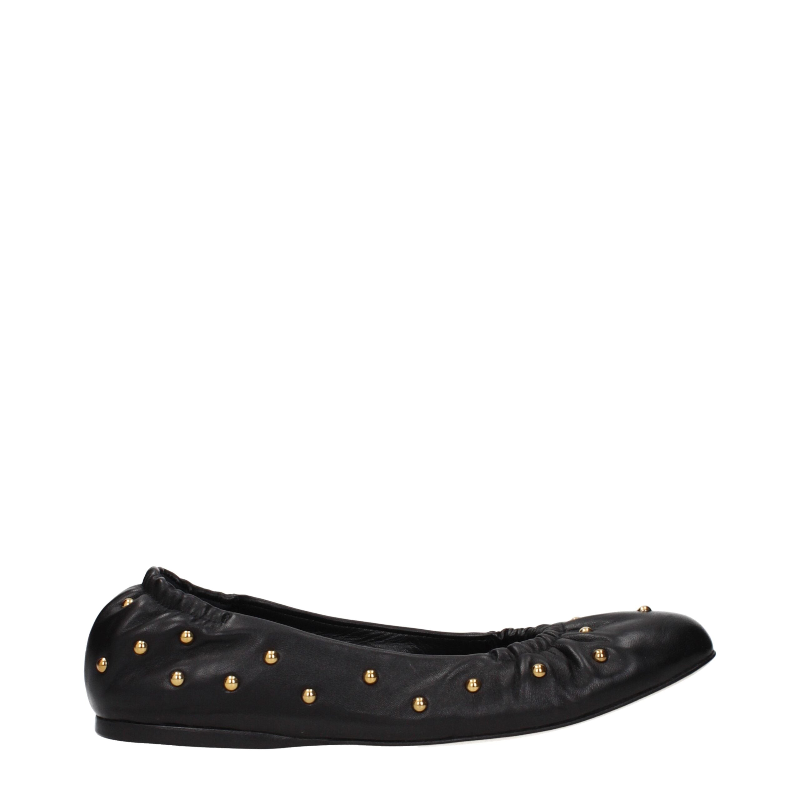 Chloe Black Leather Ballet Flats