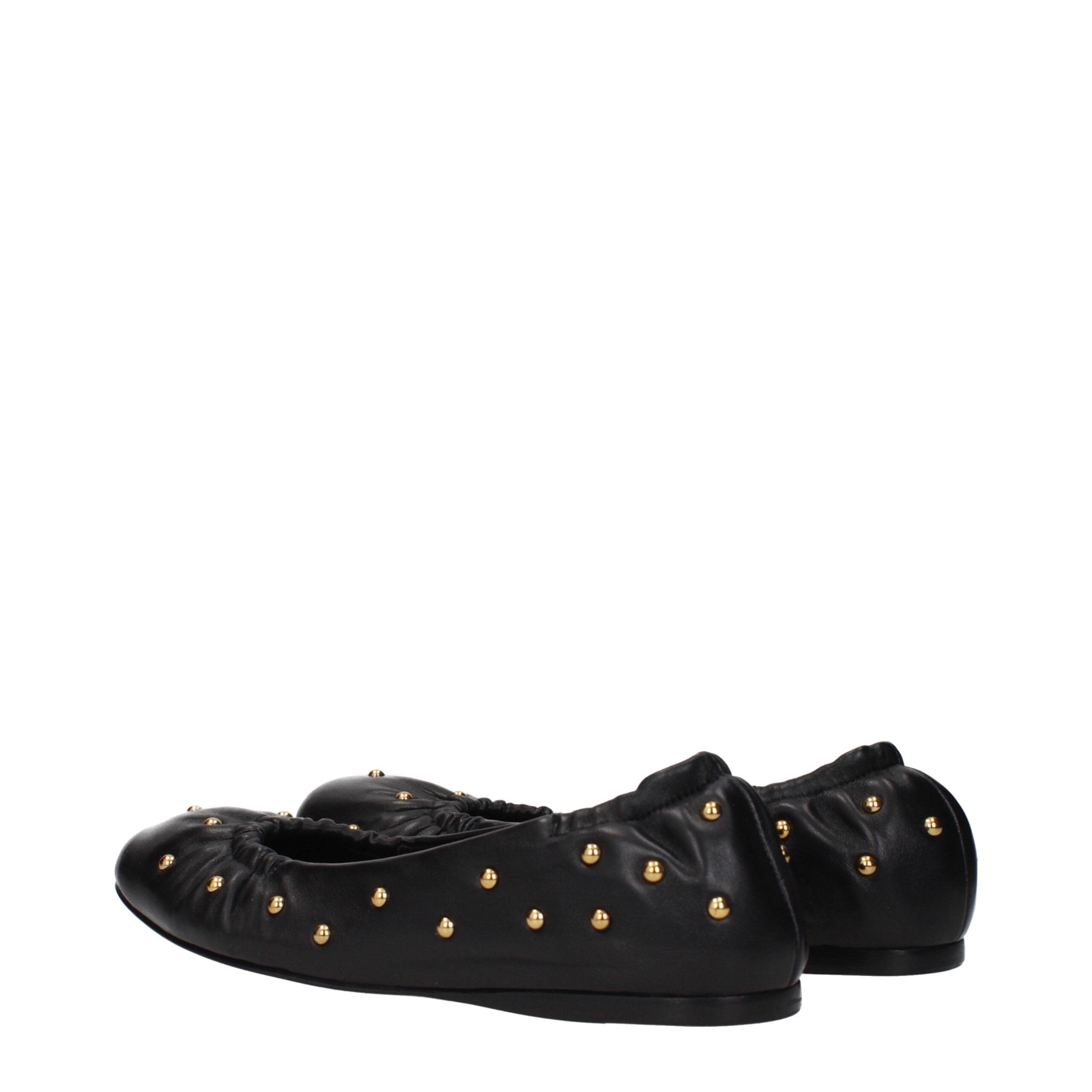 Chloe Black Leather Ballet Flats