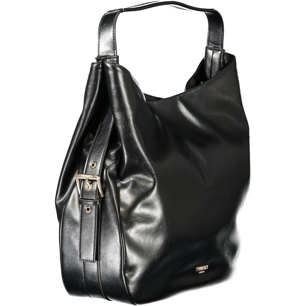 Twinset Black Polyurethane Women's Hobo Bag