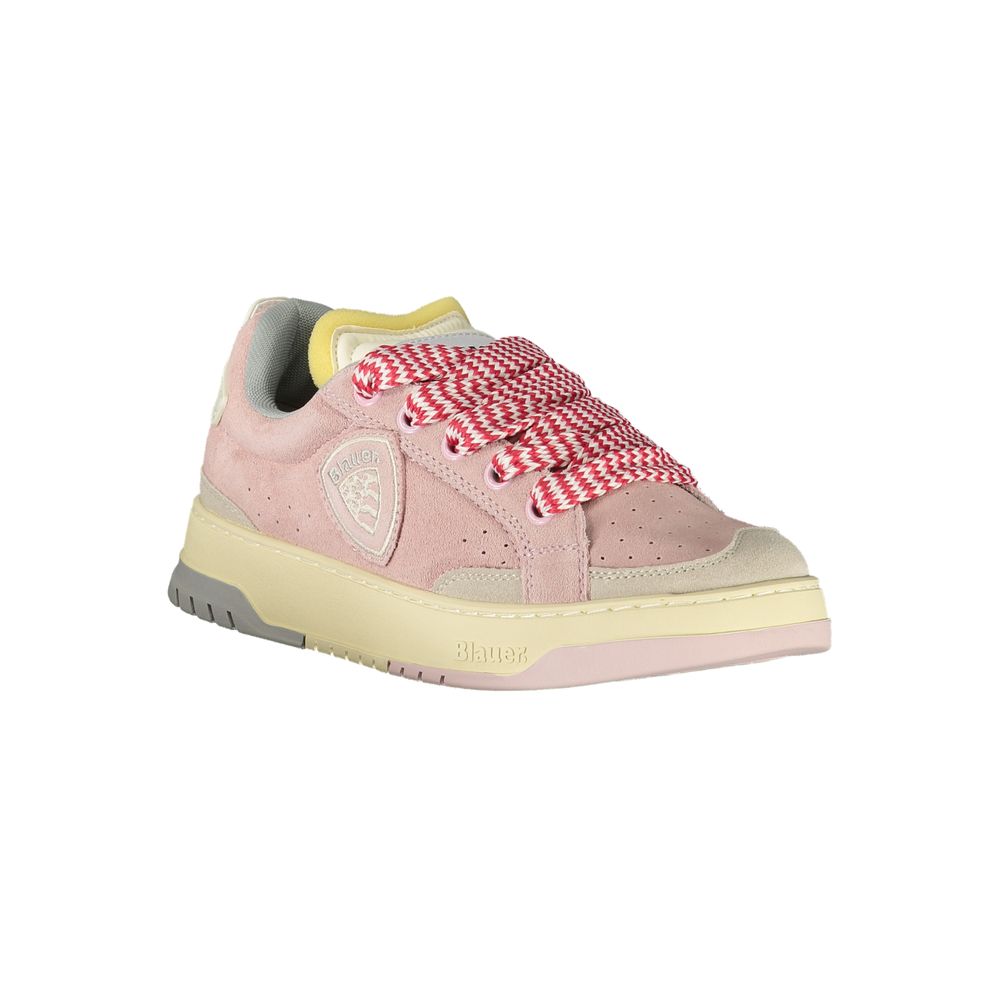Blue Pink Polyurethane Women's Sneaker