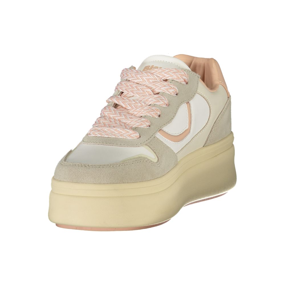 Blauer White Polyurethane Women's Sneaker