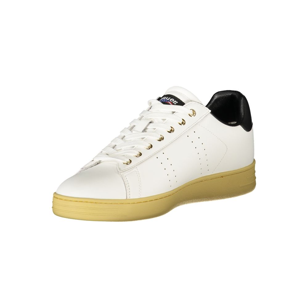 Blauer White Polyurethane Men's Sneaker