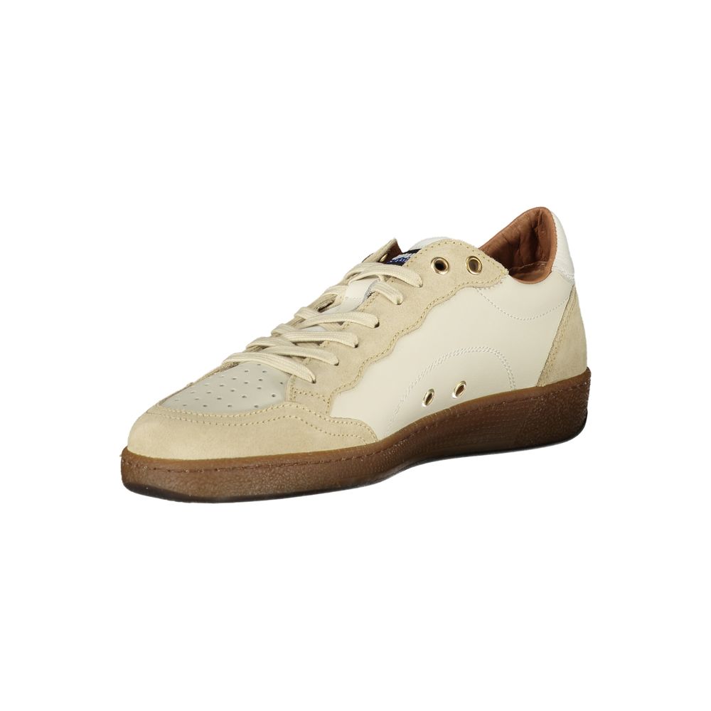 Blauer White Leather Men's Sneaker